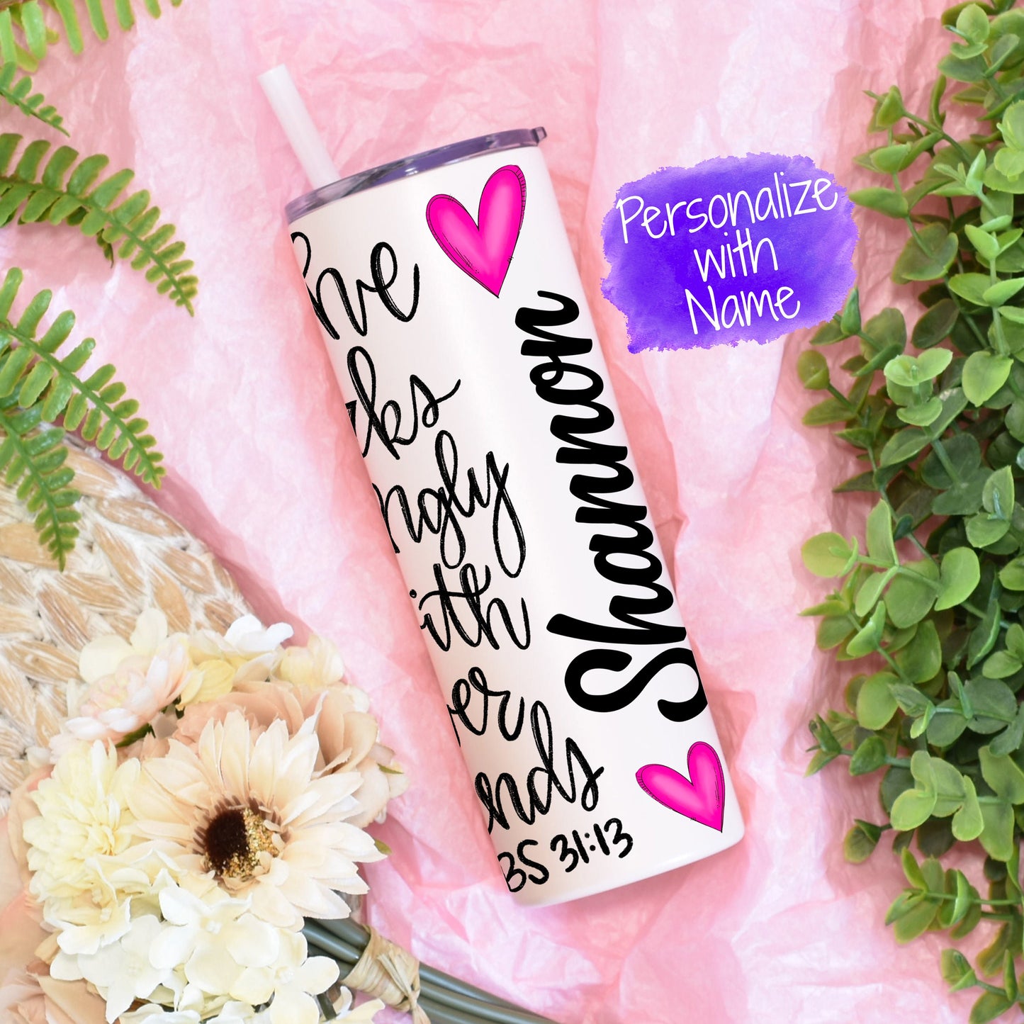 Nurse Skinny Tumbler - She works willingly with her hands - Nurse Skinny Tumbler -  RN Gift - Nurse Gift - Nurse Appreciation