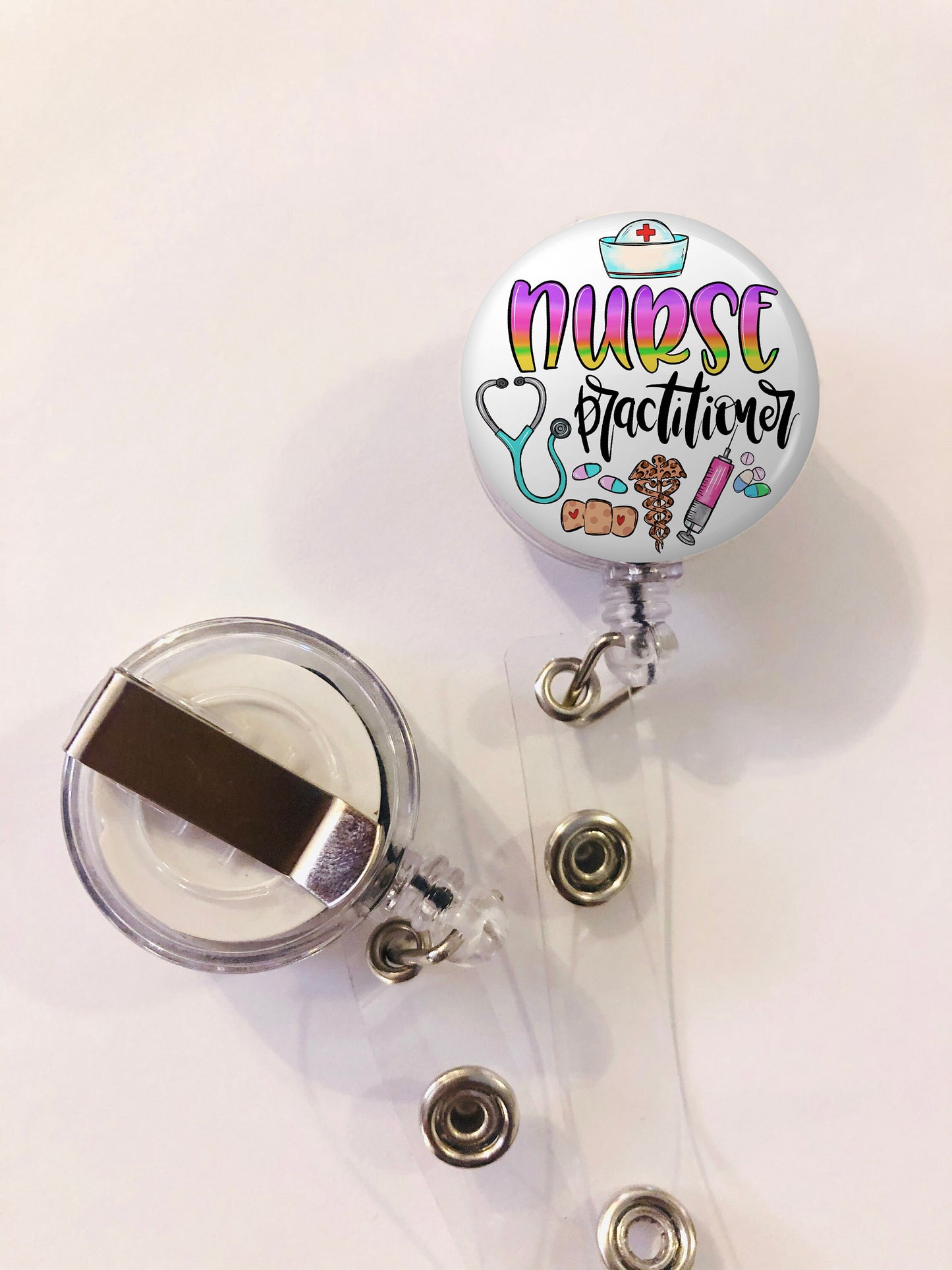 Nurse Practitioner Badge Reel - NP Badge Reel - ID Retractable badge, ID Badge Reel - Nurse Gift - Np Gift