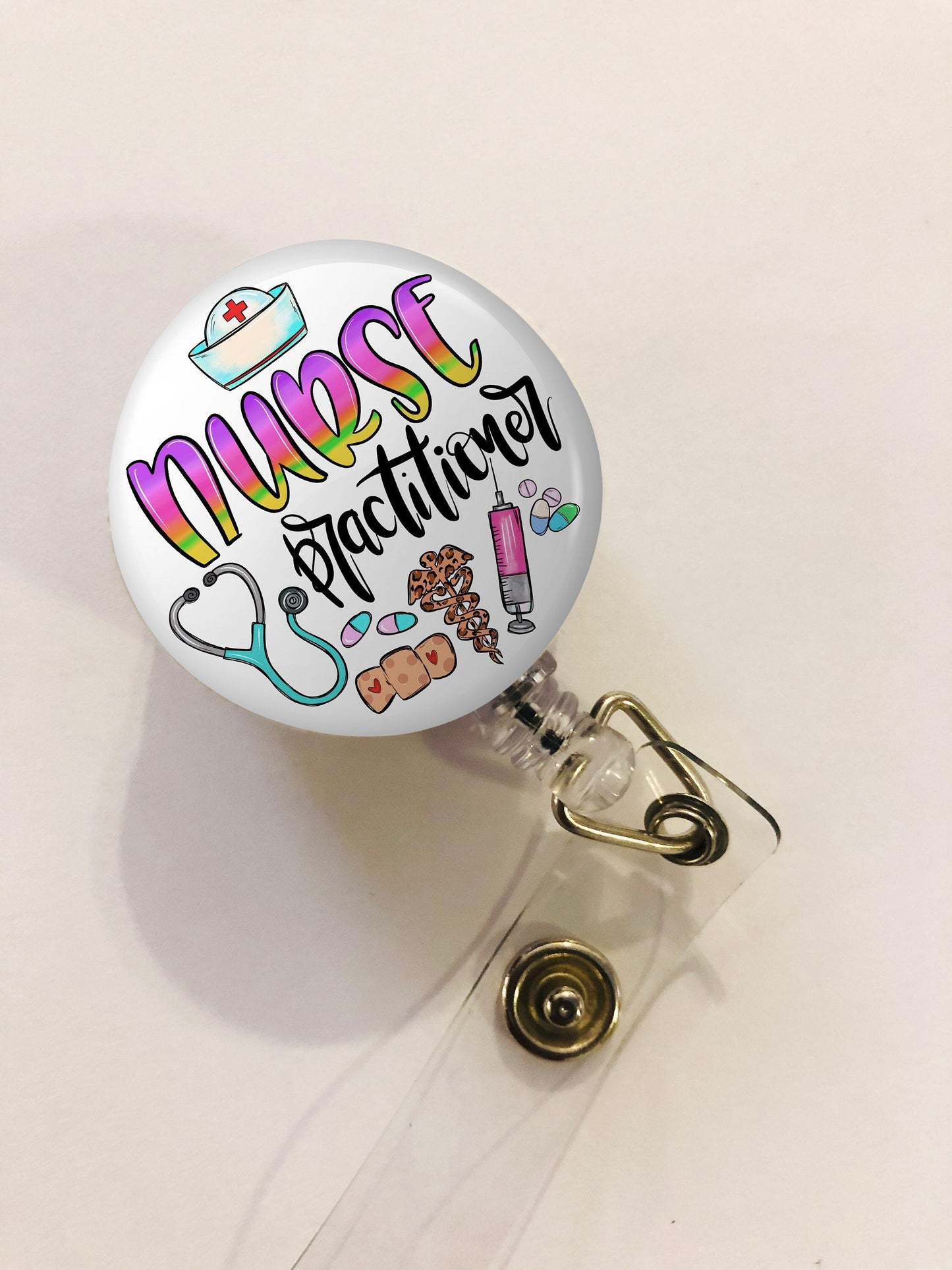 Nurse Practitioner Badge Reel - NP Badge Reel - ID Retractable badge, ID Badge Reel - Nurse Gift - Np Gift