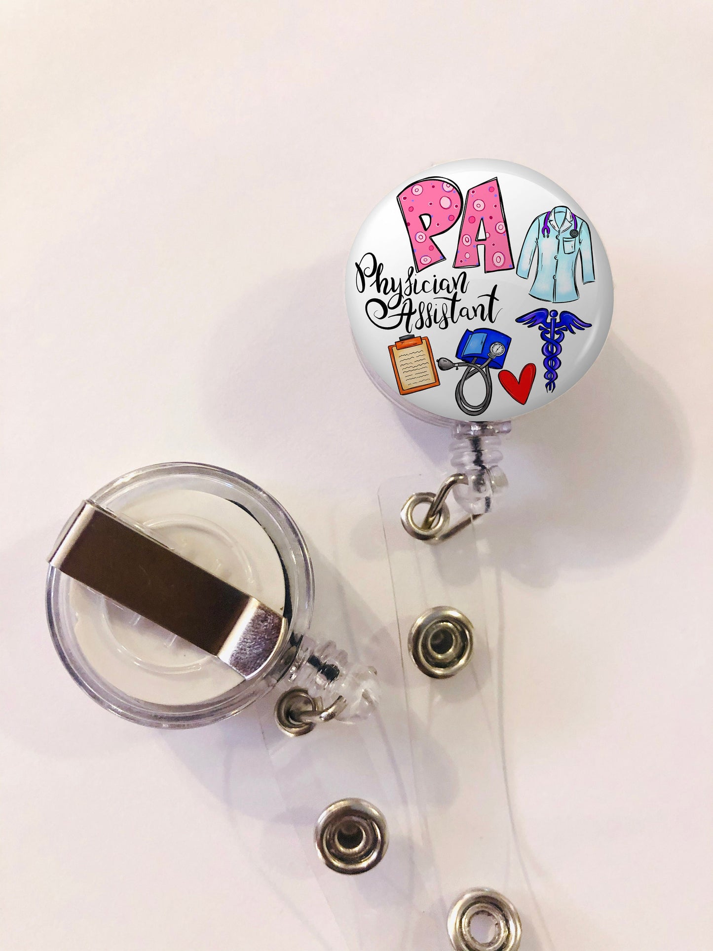 Physician Assistant Badge Reel - Physician Assistant Badge Reel - ID Retractable badge, ID Badge Reel - PA Gift