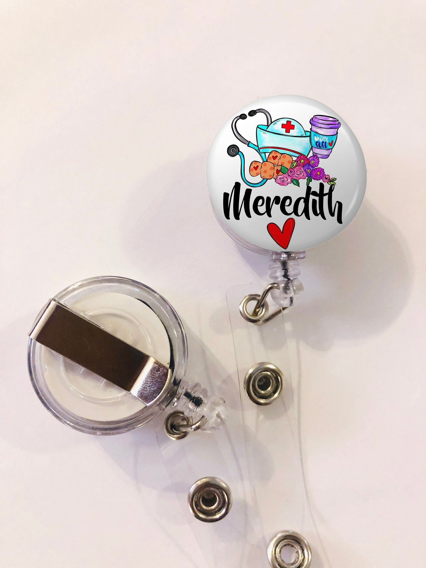 Personalized Nurse Badge Reel - Nurse Badge Reel - RN Badge Reel - ID Retractable badge, ID Badge Reel - Nurse Gift