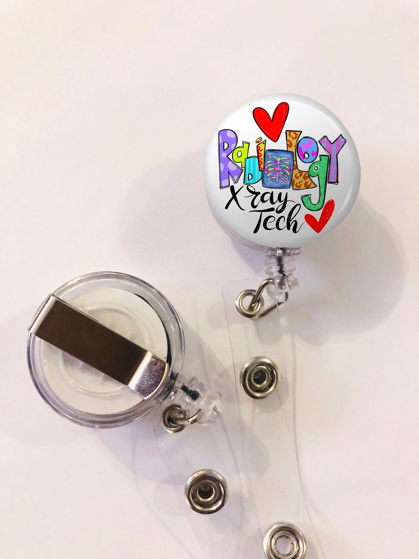 Radiology Tech Badge Reel - Xray Tech Badge Reel - ID Retractable badge, ID Badge Reel - Radiology Tech Gift