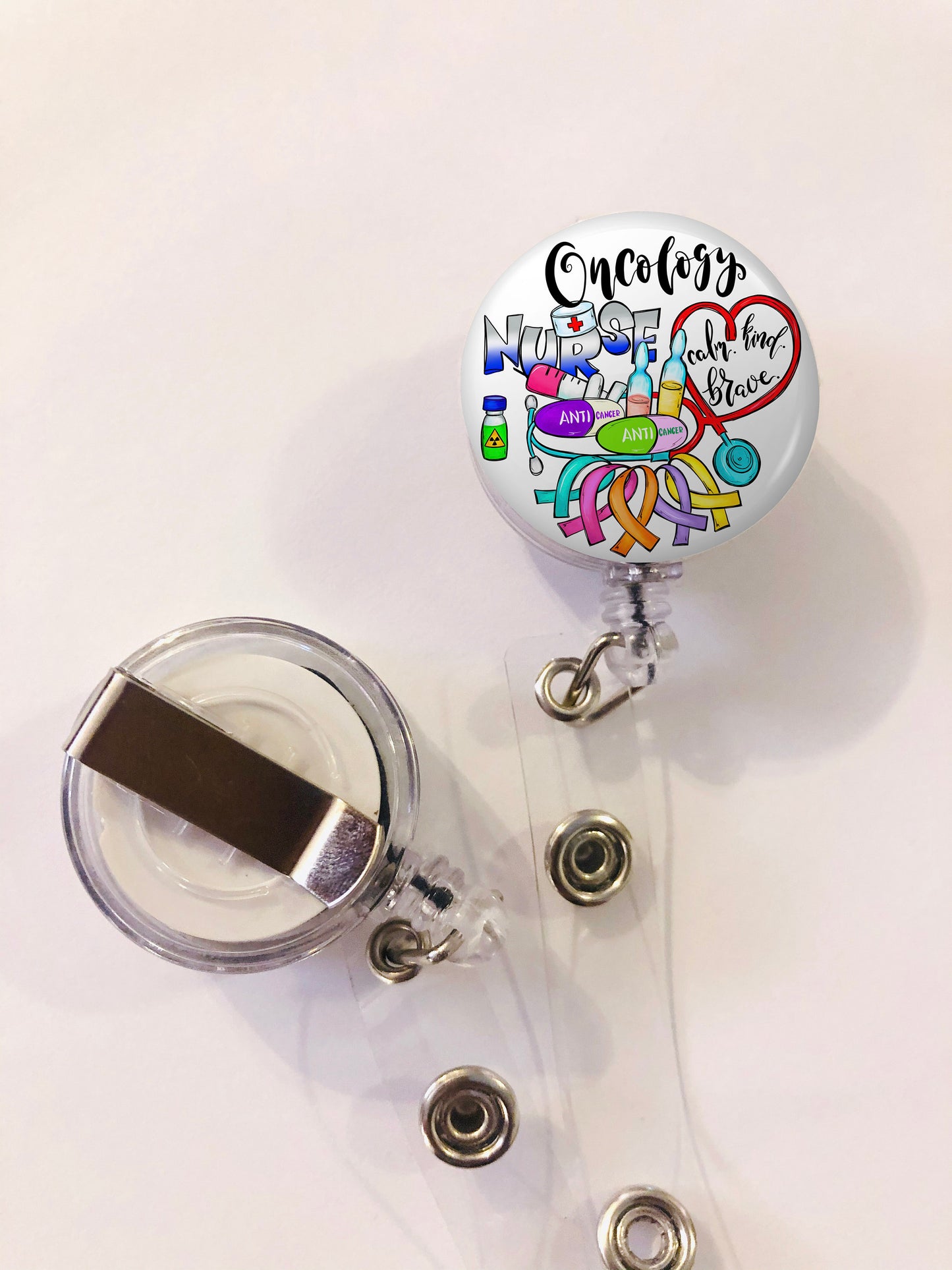 Oncology Nurse  Badge Reel - Oncology Rn ID Badge Reel - ID Retractable badge, ID Badge Reel - Oncology Nurse Gift