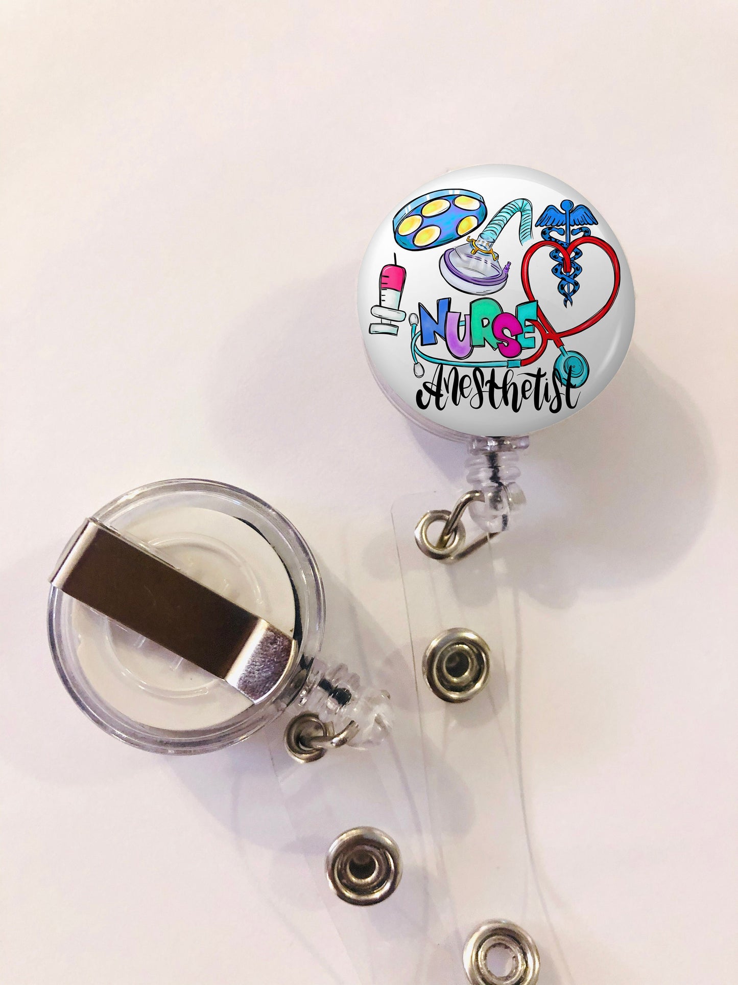 Nurse Anesthetist  Badge Reel - Nurse ID Badge Reel - ID Retractable badge, ID Badge Reel - Nurse Anesthetist Gift