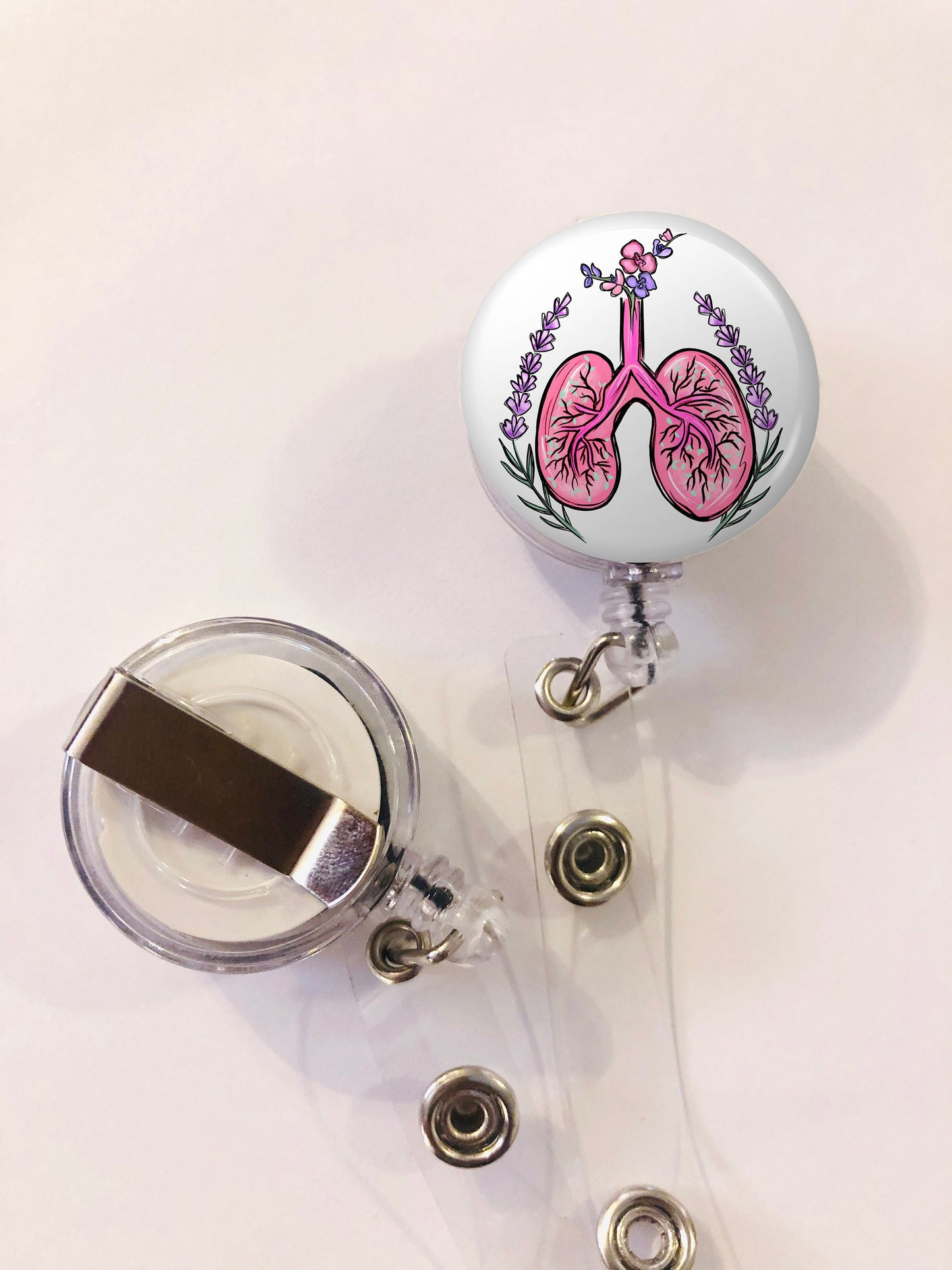 Lungs Badge Reel - Nurse ID Badge Reel - Pulmonology Nurse- Lung Rn - ID Retractable badge - ID Badge Reel - Nurse Gift