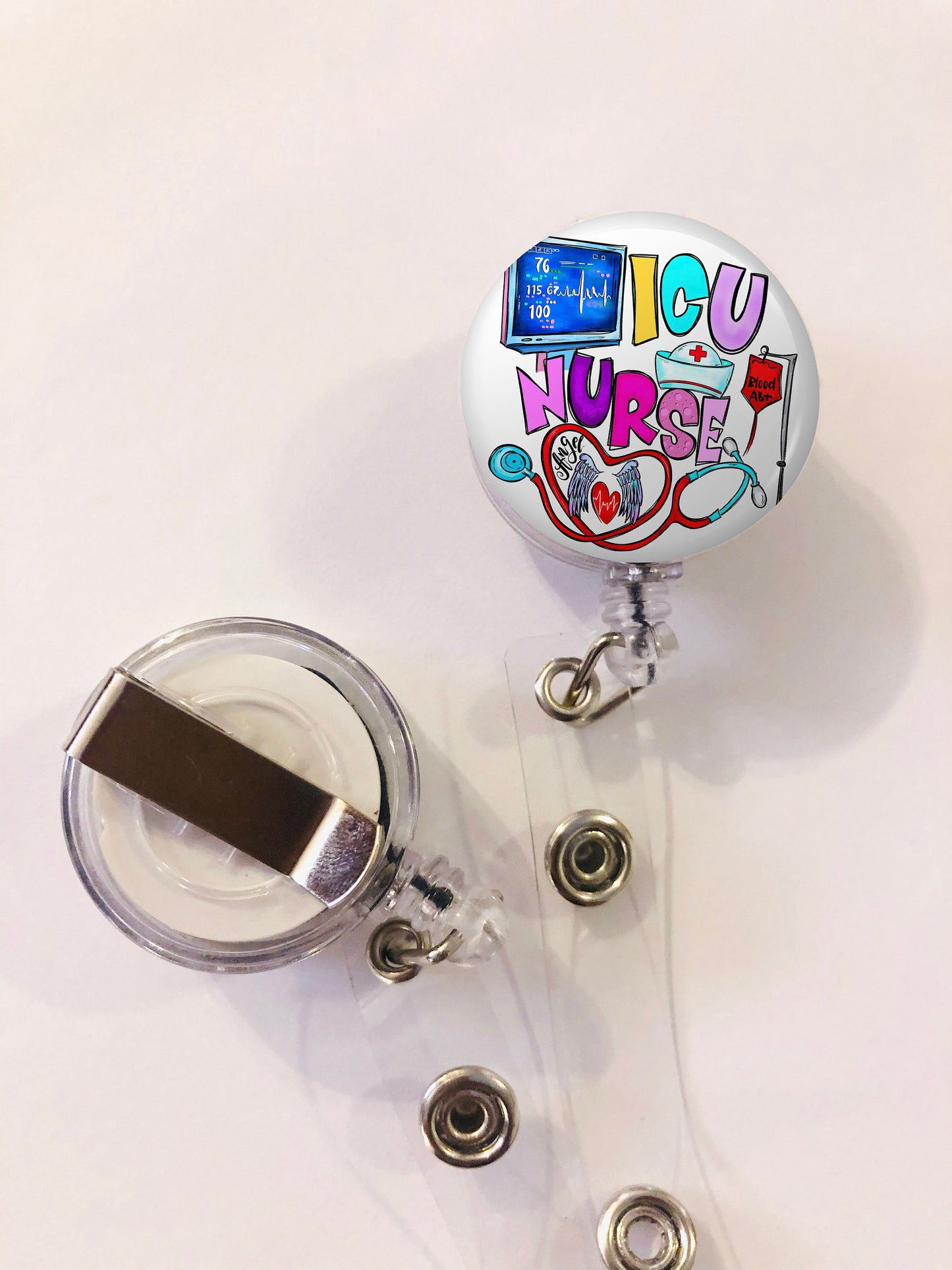 Icu Nurse  Badge Reel - Icu Nurse ID Badge Reel - Icu Nurse - ID Retractable badge, ID Badge Reel - Icu Nurse Gift