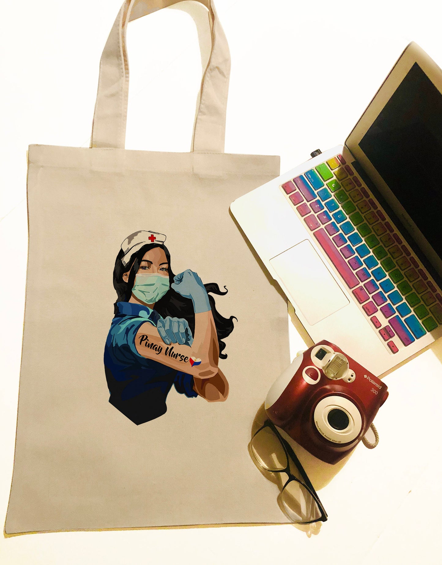 Pinay Nurse Canvas Tote Bag - Filipino Nurse Canvas Bag - Strong Pinay Nurse Canvas Bag - Filipina Nurse - Philippines RN - Philippines Gift