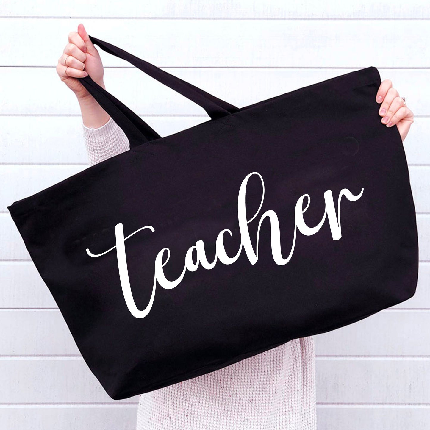 Teacher Mega Tote Bag - Teacher Canvas Tote Bag - Teacher Tote Bag - Teacher Gift