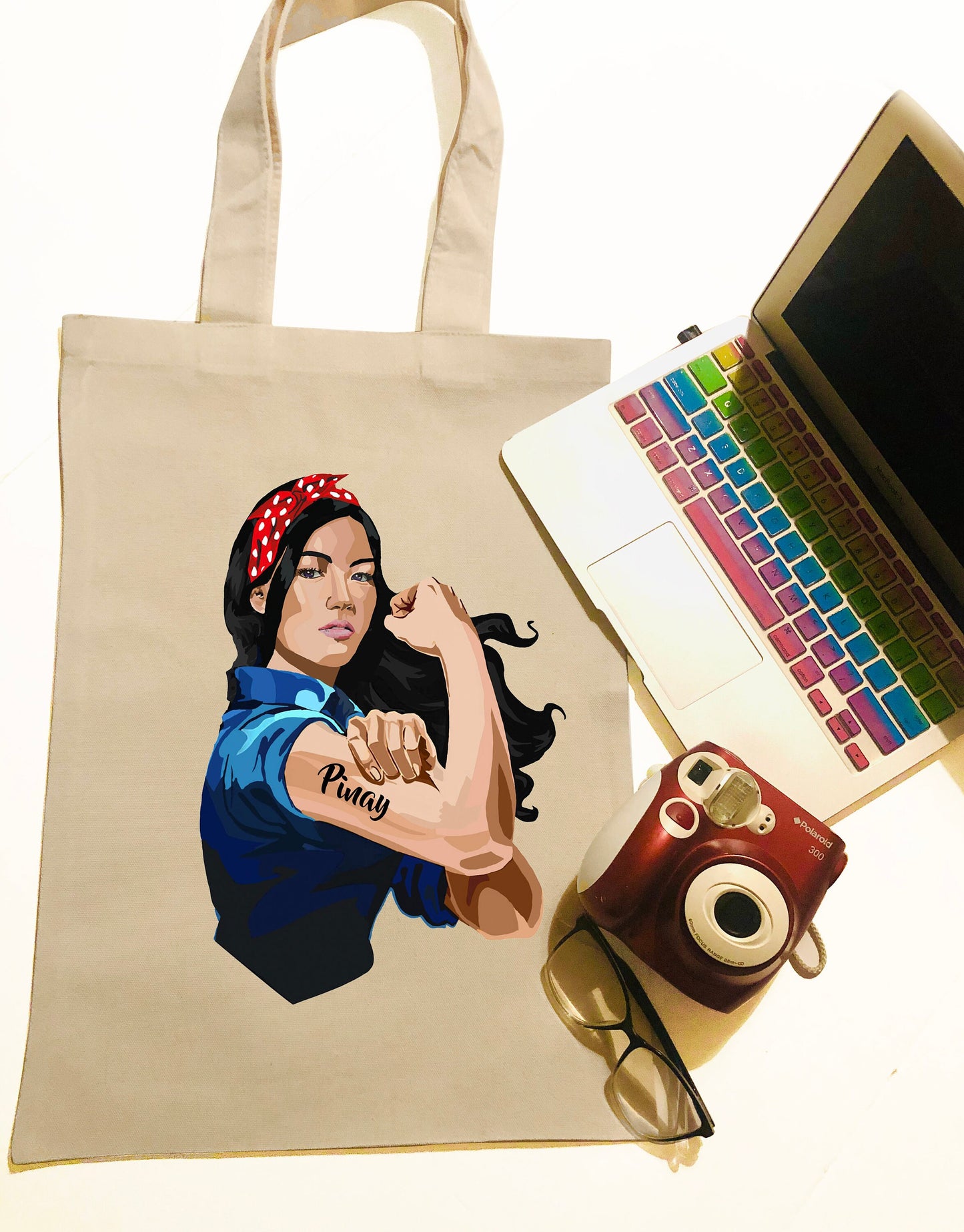 Pinay Canvas Tote Bag - Filipino Canvas Bag - Strong Pinay Canvas Bag - Filipina Canvas Bag - Philippines Bag - Philippines Gift
