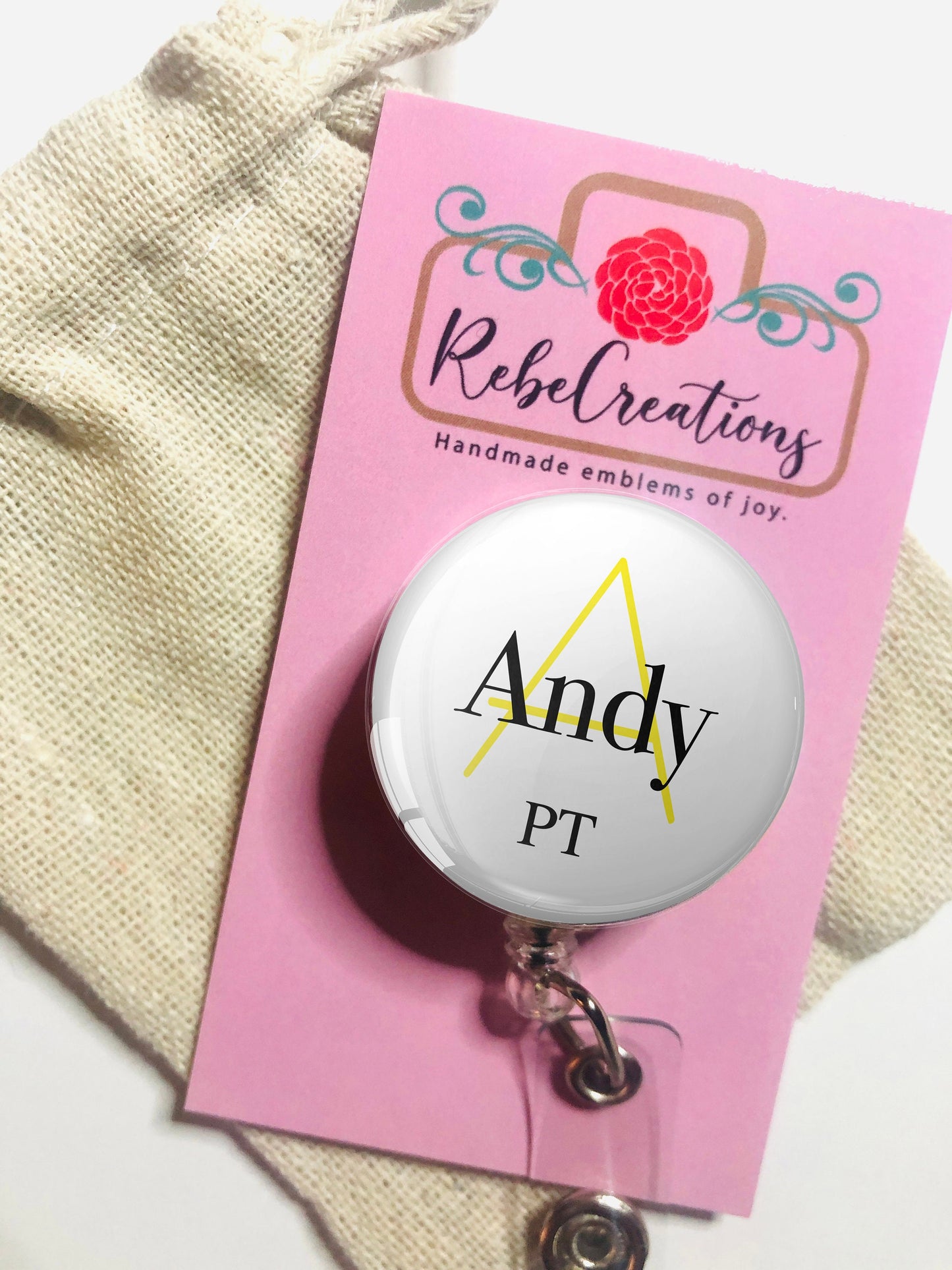 Personalized Badge Reel - Badge Reel - ID Retractable badge, ID Badge Reel - Gift Idea