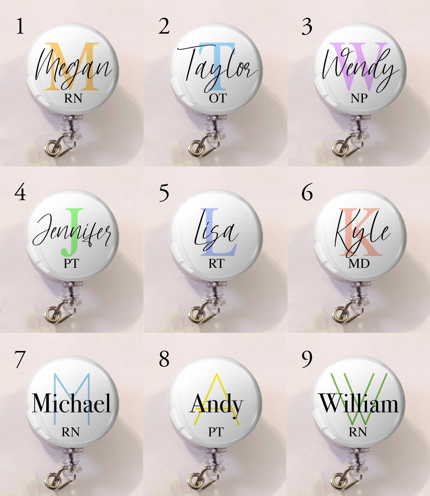 Personalized Badge Reel - Badge Reel - ID Retractable badge, ID Badge Reel - Gift Idea