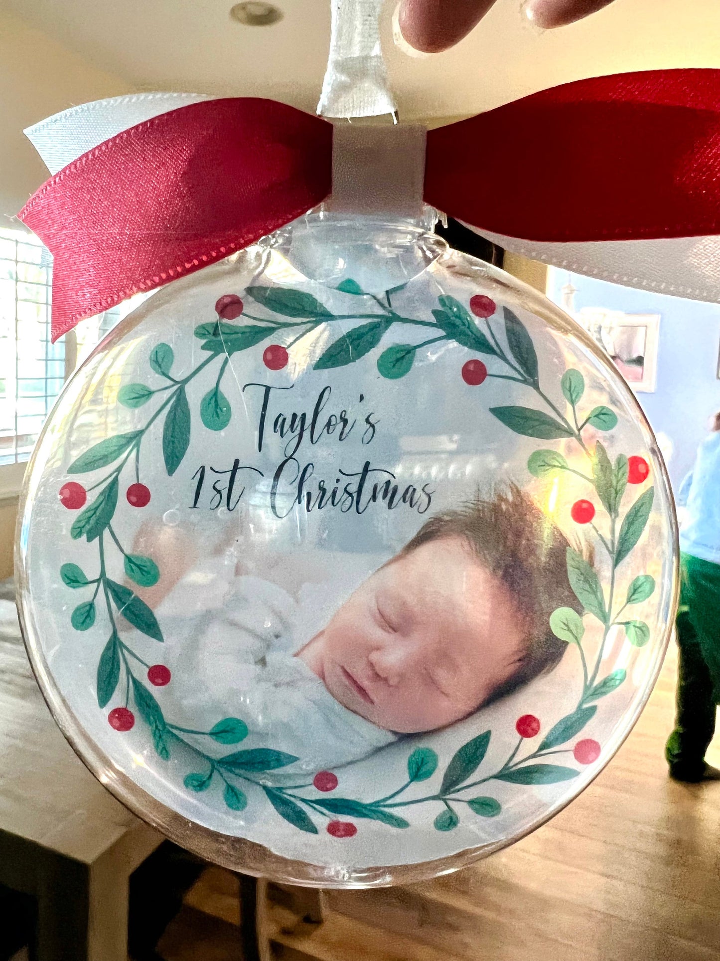 Floating Photo Ornament - Personalized Photo Ornament - Christmas Floating Ornament - Family Christmas Ornament