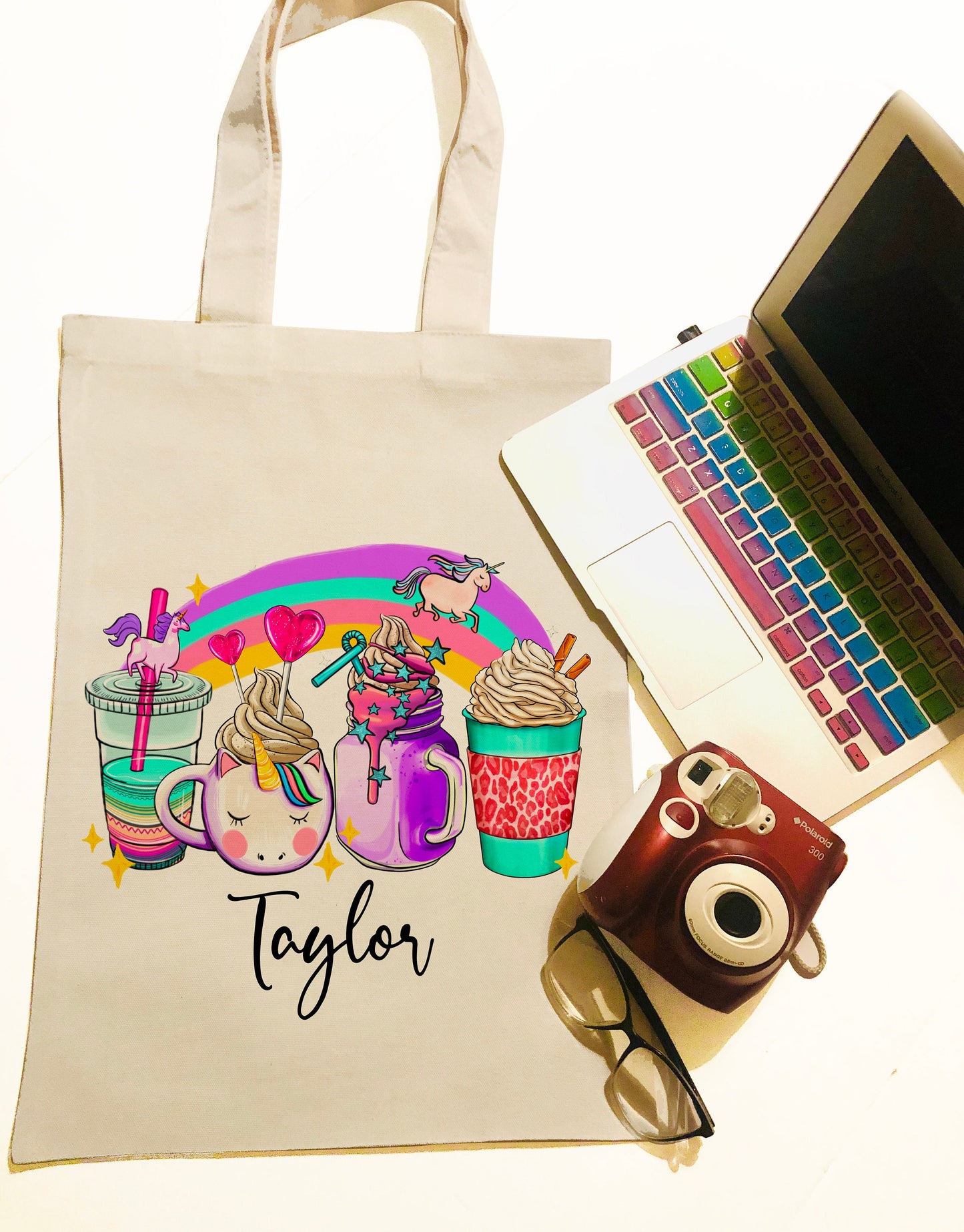Personalized  Unicorn  Canvas Bag -  Unicorn Bag - Canvas Bag - Cute Gift