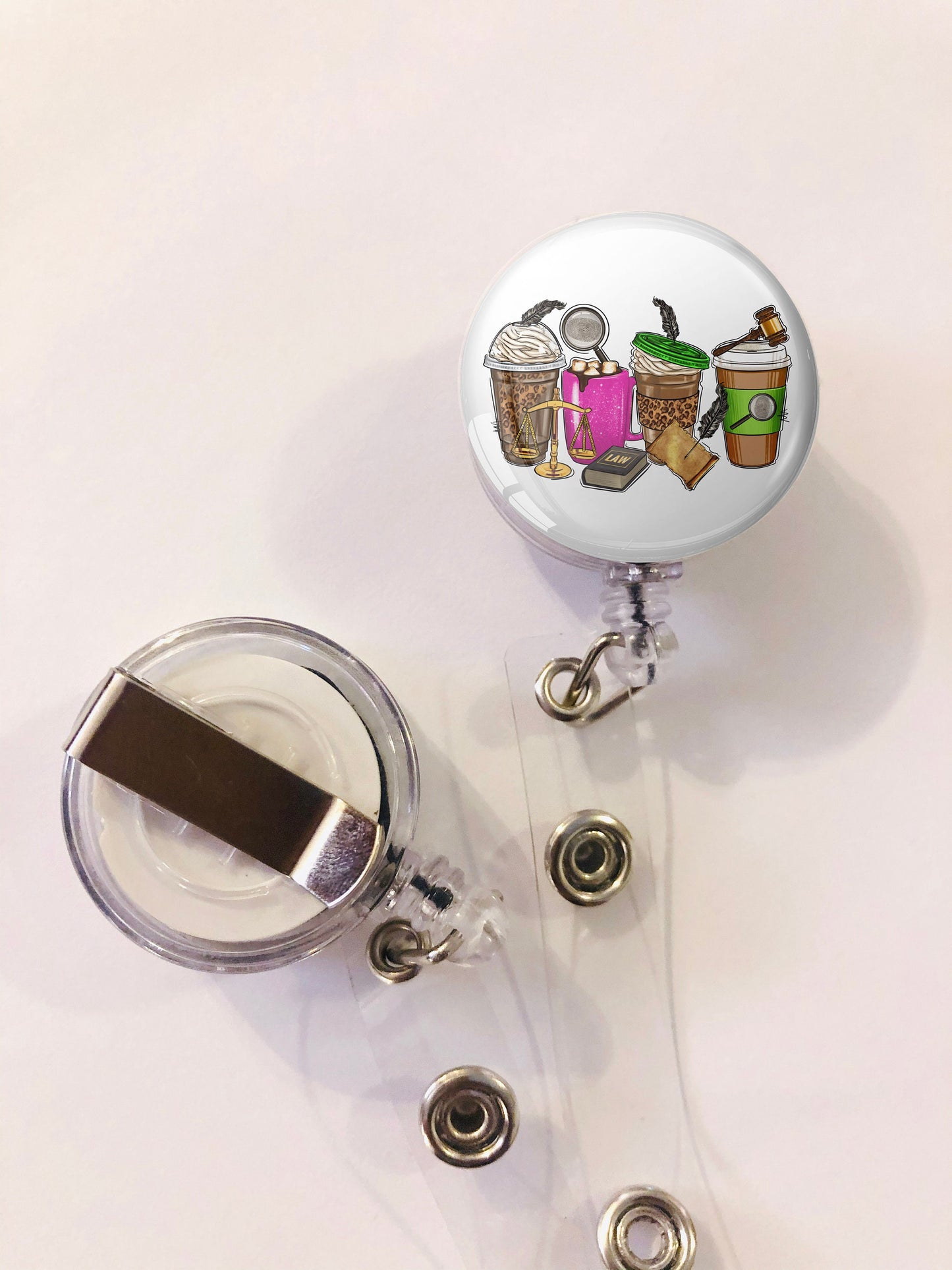 Lawyer Badge Reel - Lawyer ID Badge Reel - ID Retractable badge, ID Badge Reel - Lawyer Gift - Paralegal - Attorney