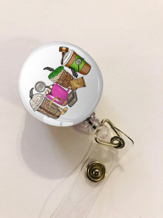 Lawyer Badge Reel - Lawyer ID Badge Reel - ID Retractable badge, ID Badge Reel - Lawyer Gift - Paralegal - Attorney