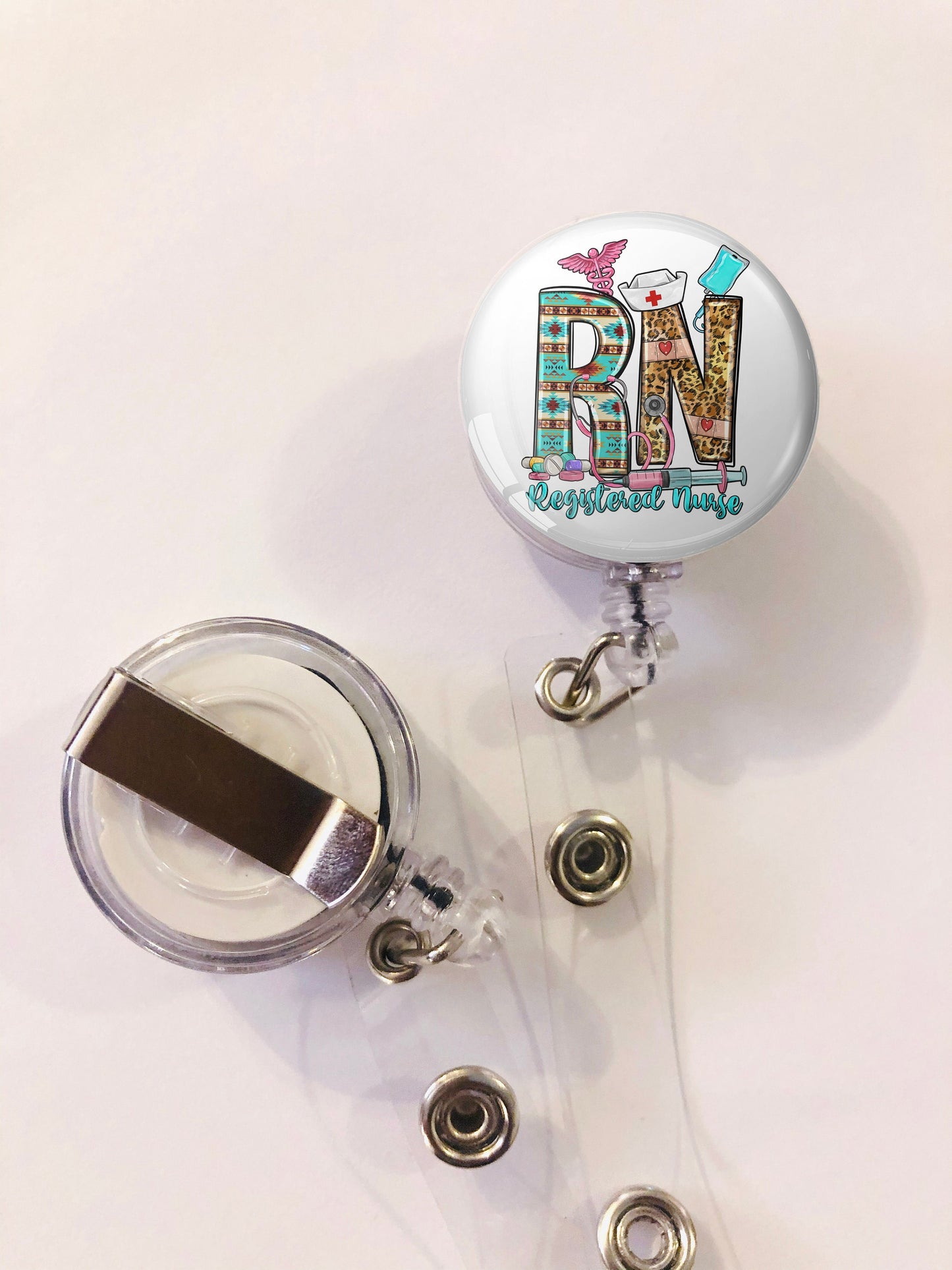 Registered Nurse Badge Reel - Rn ID Badge Reel - ID Retractable badge, ID Badge Reel - Rn Gift - Medical Gift - Nurse Gift