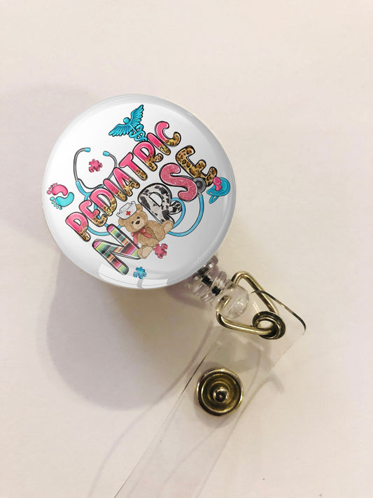 Peds Rn Badge Reel - Pediatrics Badge Reel - ID Retractable badge, ID Badge Reel - Pediatrics RN Gift - Peds Gift - Pediatrics