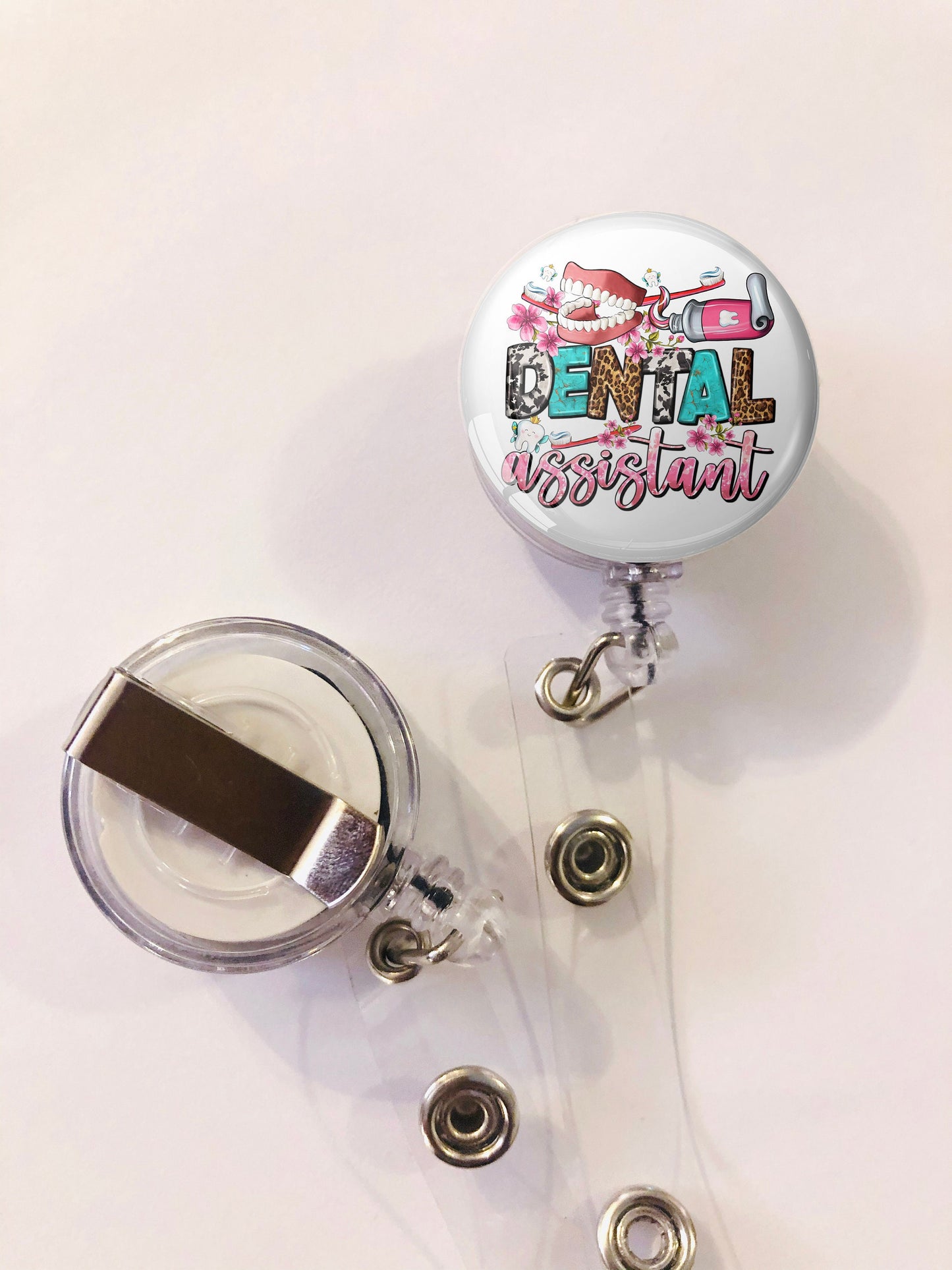 Dental Assistant Badge Reel - Dental Assistant ID Badge Reel - ID Retractable badge, ID Badge Reel - Dental Assistant Gift