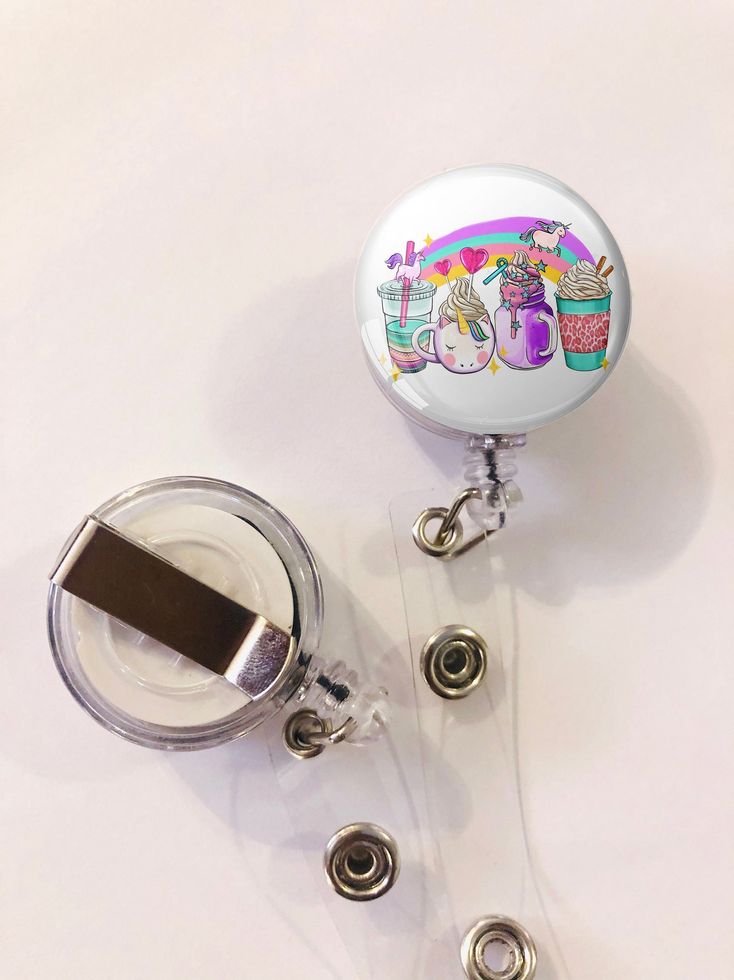 Unicorn Badge Reel - Unicorn ID Badge Reel - ID Retractable badge, ID Badge Reel - Unicorn Gift