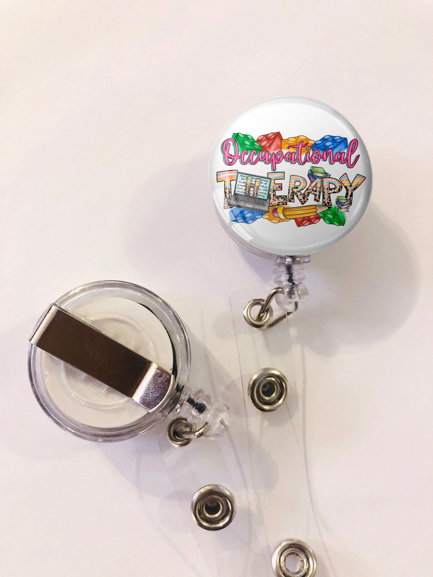 Occupational Therapy Badge Reel - ID Retractable badge, ID Badge Reel - Occupational Therapist - Occupational Therapy Assistant