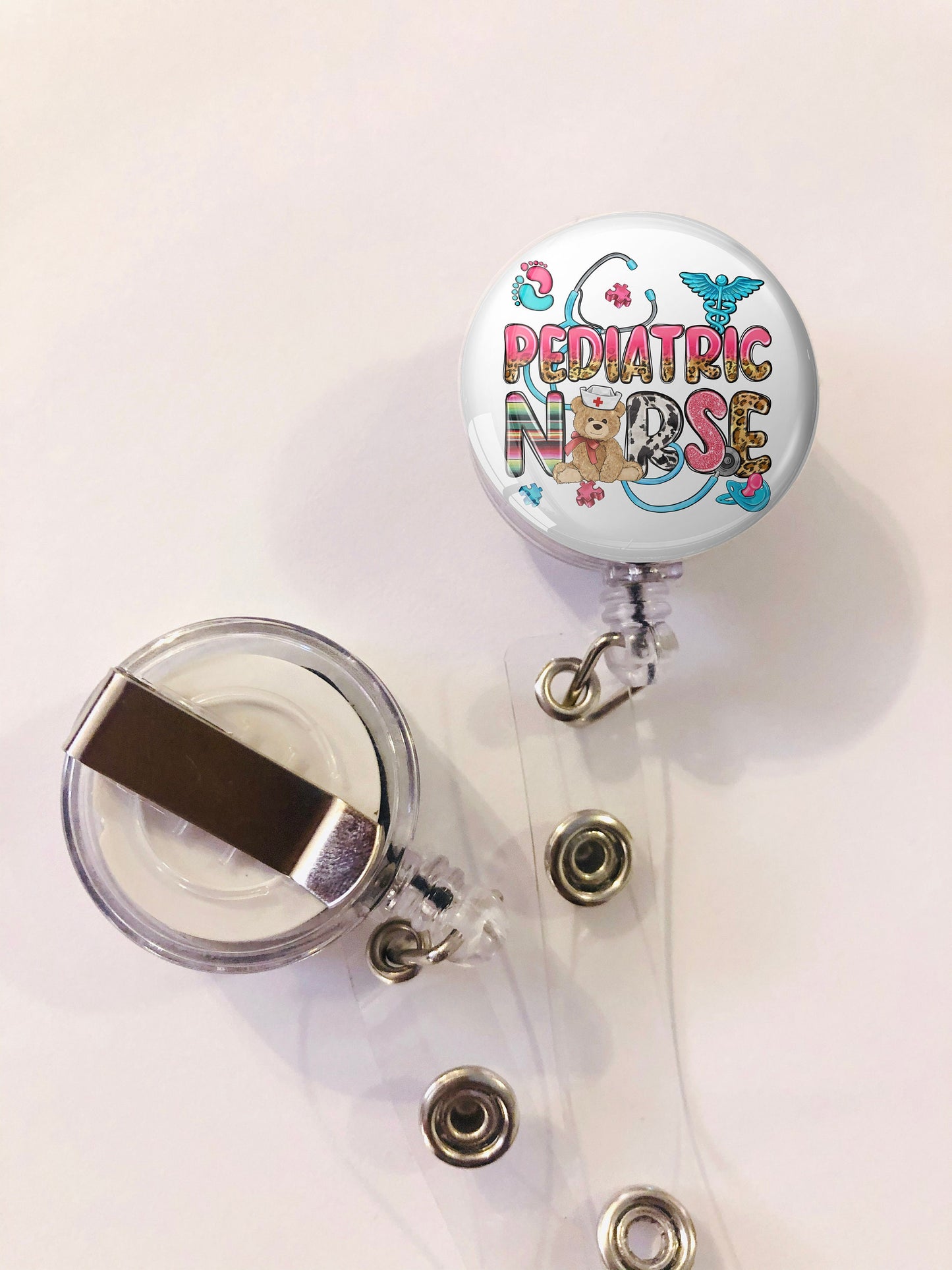 Peds Rn Badge Reel - Pediatrics Badge Reel - ID Retractable badge, ID Badge Reel - Pediatrics RN Gift - Peds Gift - Pediatrics