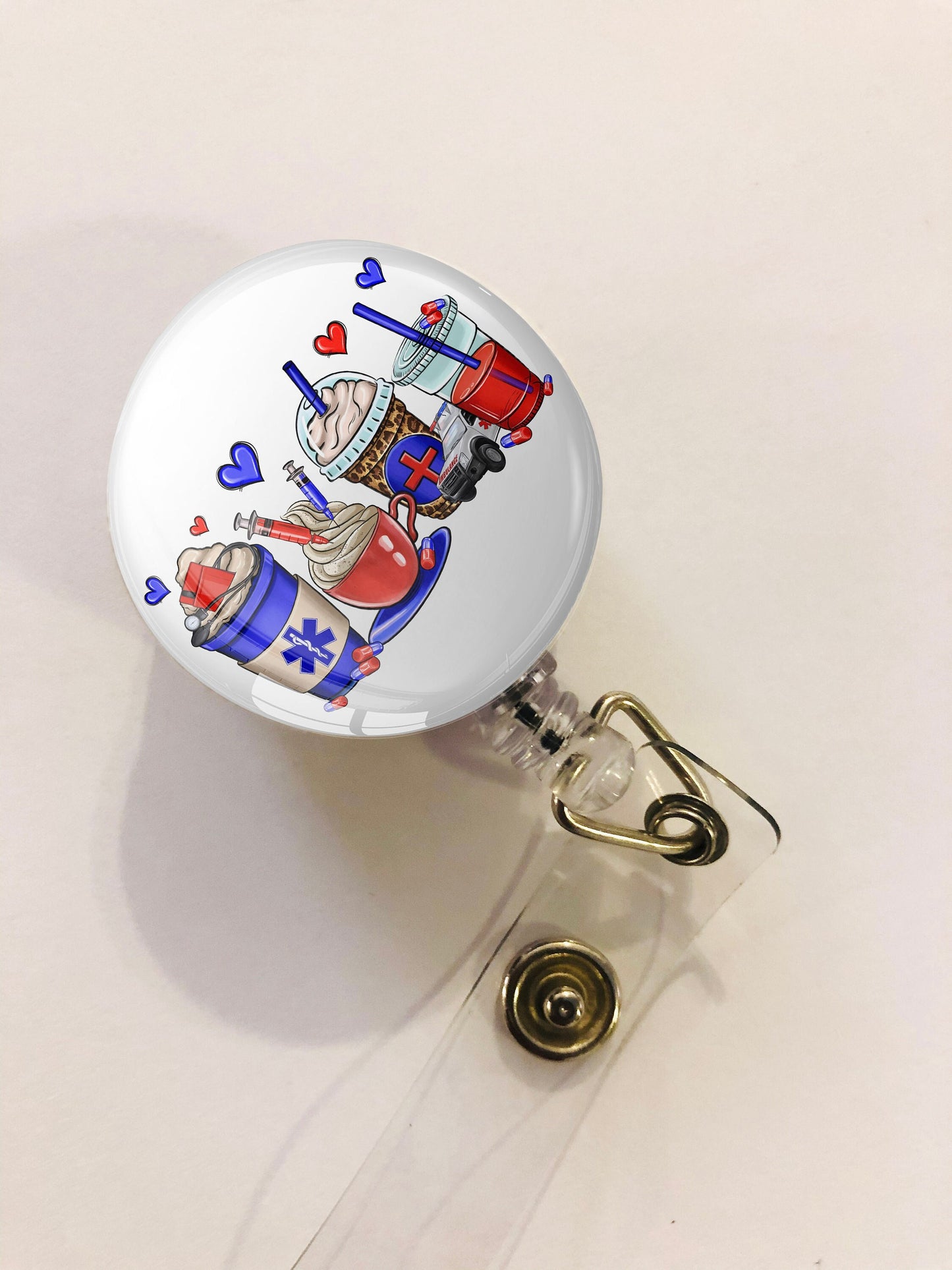 Emt Badge Reel - Emt ID Badge Reel - ID Retractable badge, ID Badge Reel - Emt Gift