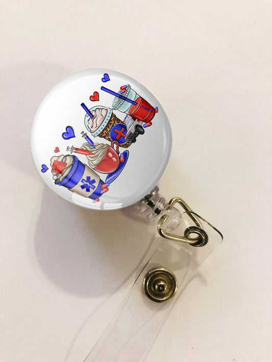 Emt Badge Reel - Emt ID Badge Reel - ID Retractable badge, ID Badge Reel - Emt Gift