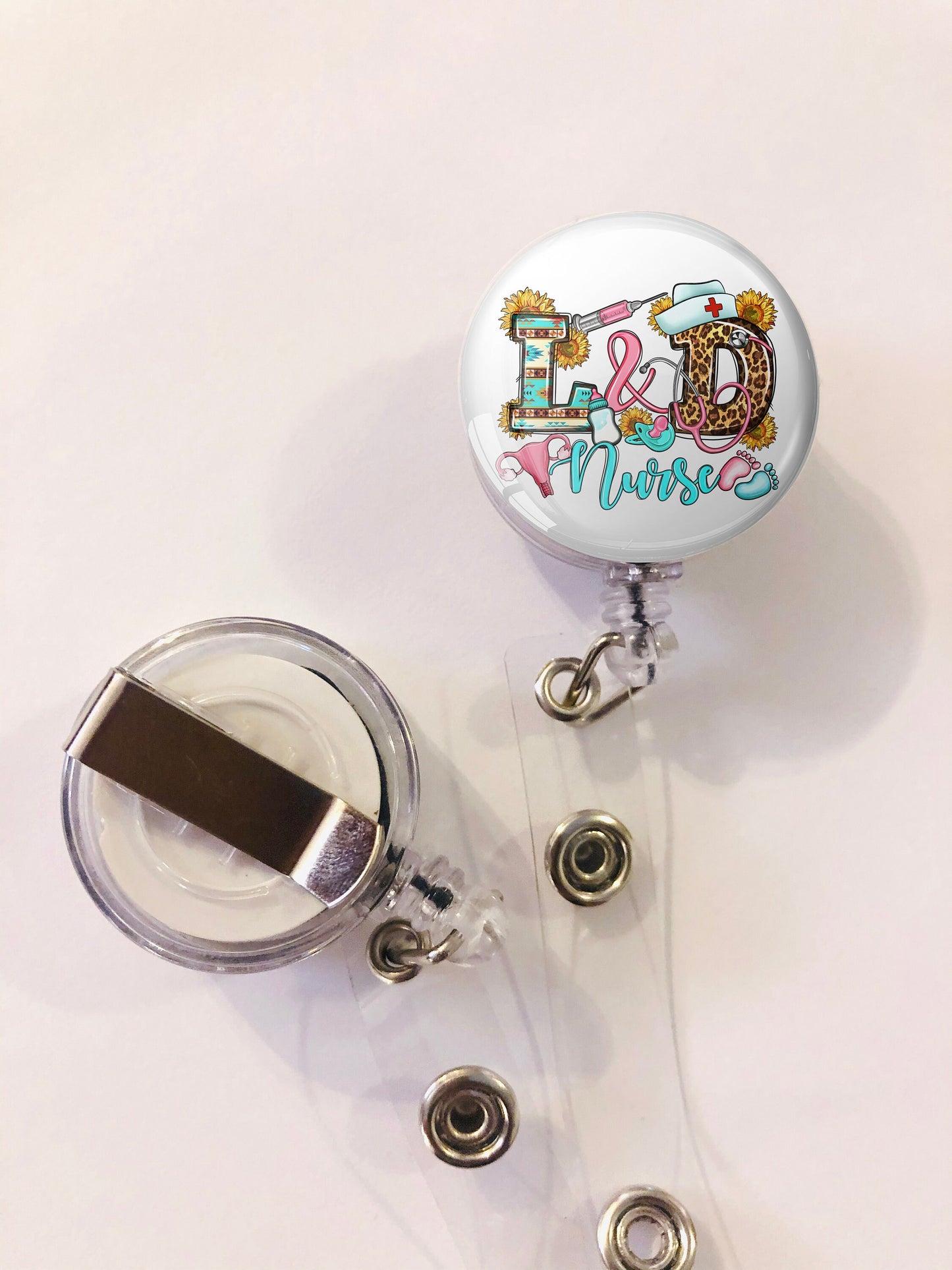 Labor & Delivery Nurse Crew Badge Reel - L and D Nurse Badge Reel - ID Retractable badge, ID Badge Reel - Labor and Delivery Nurse Gift