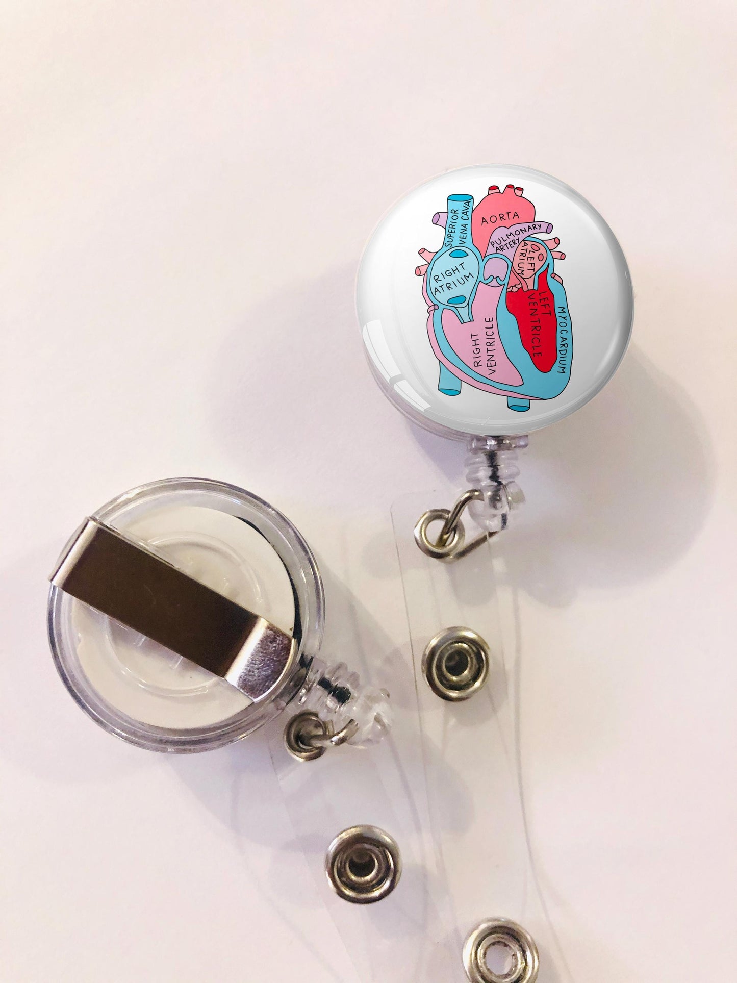 Heart Badge Reel - Nurse ID Badge Reel - Cardiac Nurse- Cardiology Rn - ID Retractable badge - ID Badge Reel - Cardiac Nurse Gift