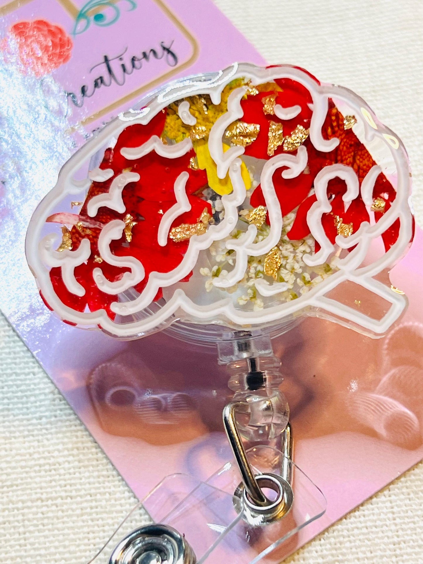 Anatomy Badge Reel -  Neurology Nurse - Neuro Nurse - Brain Badge - Nurse ID Badge Reel -  Nurse- ID Retractable badge - Nurse Gift