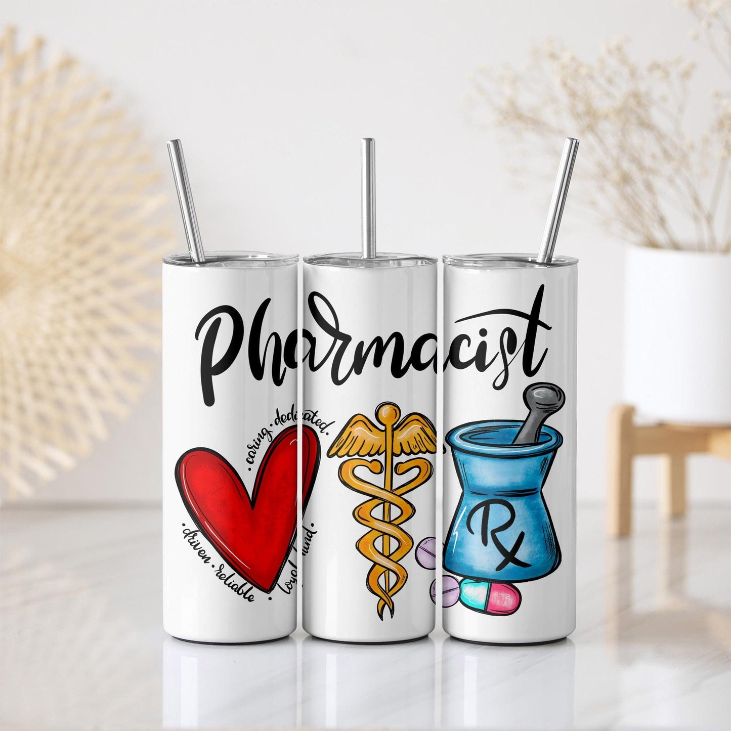 Pharmacist Skinny Tumbler - Pharmacy Tumbler - 20 oz Skinny Tumbler - 30 oz Skinny Tumbler - Nurse Gift