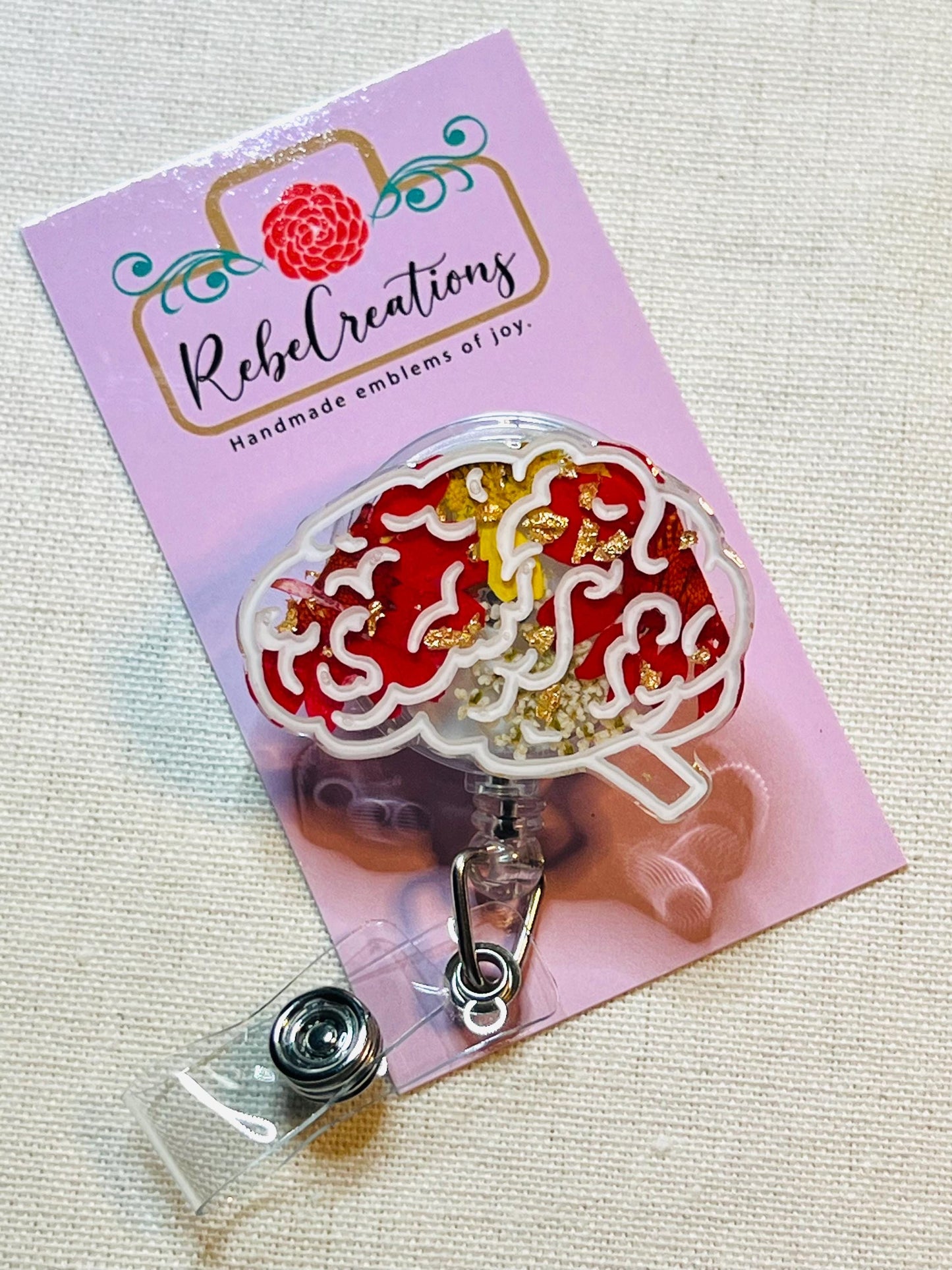 Anatomy Badge Reel -  Neurology Nurse - Neuro Nurse - Brain Badge - Nurse ID Badge Reel -  Nurse- ID Retractable badge - Nurse Gift
