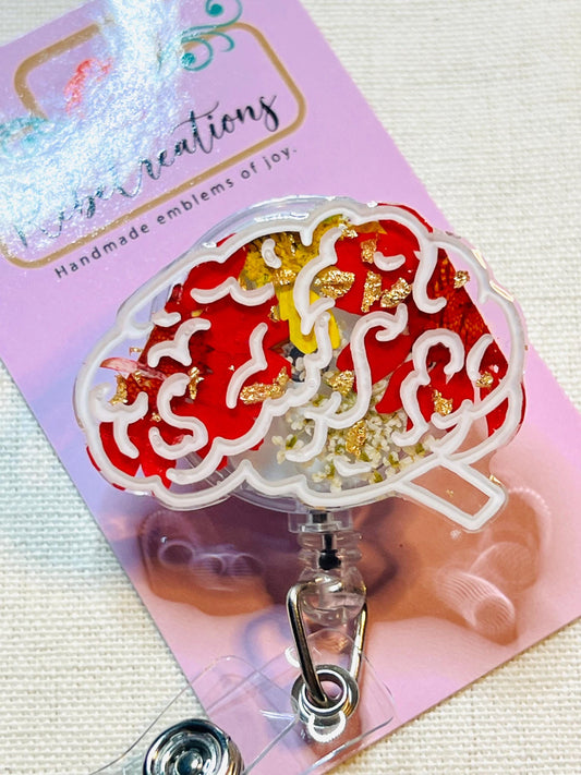Anatomy Badge Reel -  Neurology Nurse - Neuro Nurse - Brain Badge - Nurse ID Badge Reel -  Nurse- ID Retractable badge - Nurse Gift