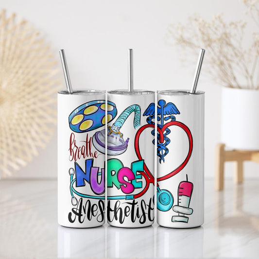 Nurse Anesthetist Skinny Tumbler - Anesthetician -  20 oz Skinny Tumbler - 30 oz Skinny Tumbler