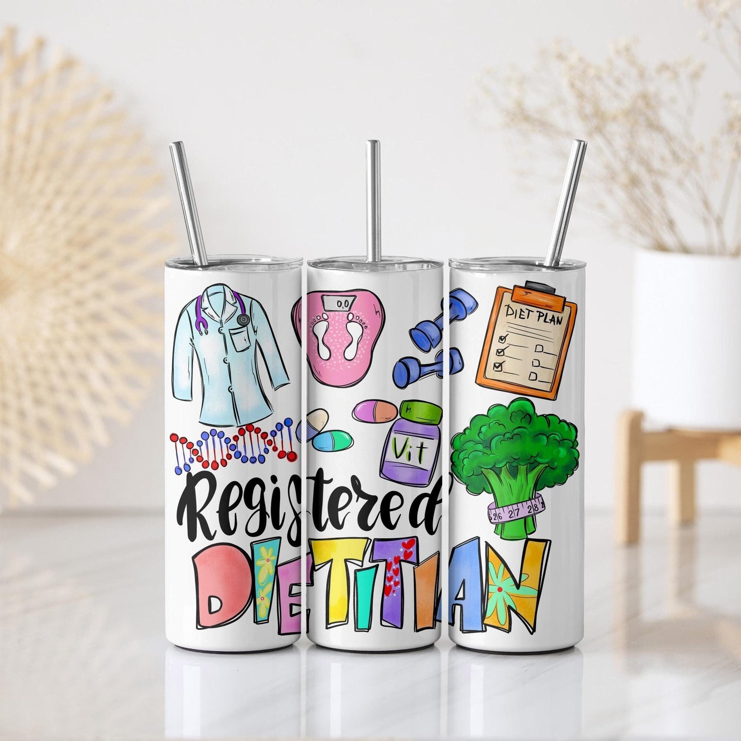 Registered Dietitian Skinny Tumbler - Dietitian Skinny Tumbler - 20 oz Skinny Tumbler - 30 oz Skinny Tumbler - Nurse Gift