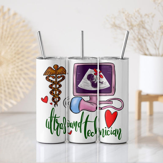 Ultrasound Technician Skinny Tumbler - Ultrasound Tech Skinny Tumbler - 20 oz Skinny Tumbler - 30 oz Skinny Tumbler - Nurse Gift