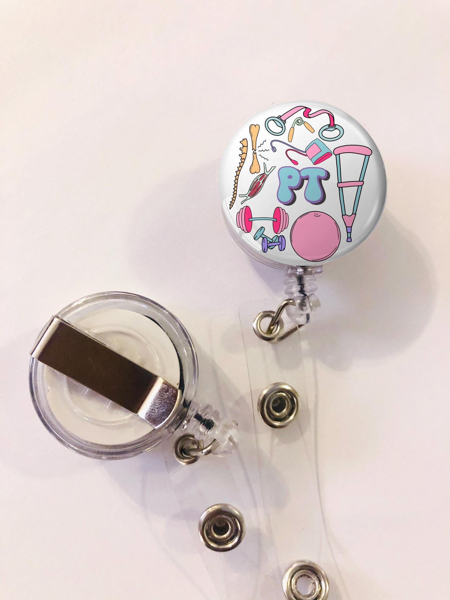 Physical Therapist Badge Reel - PT Badge Reel - ID Retractable badge, ID Badge Reel - Pt Gift