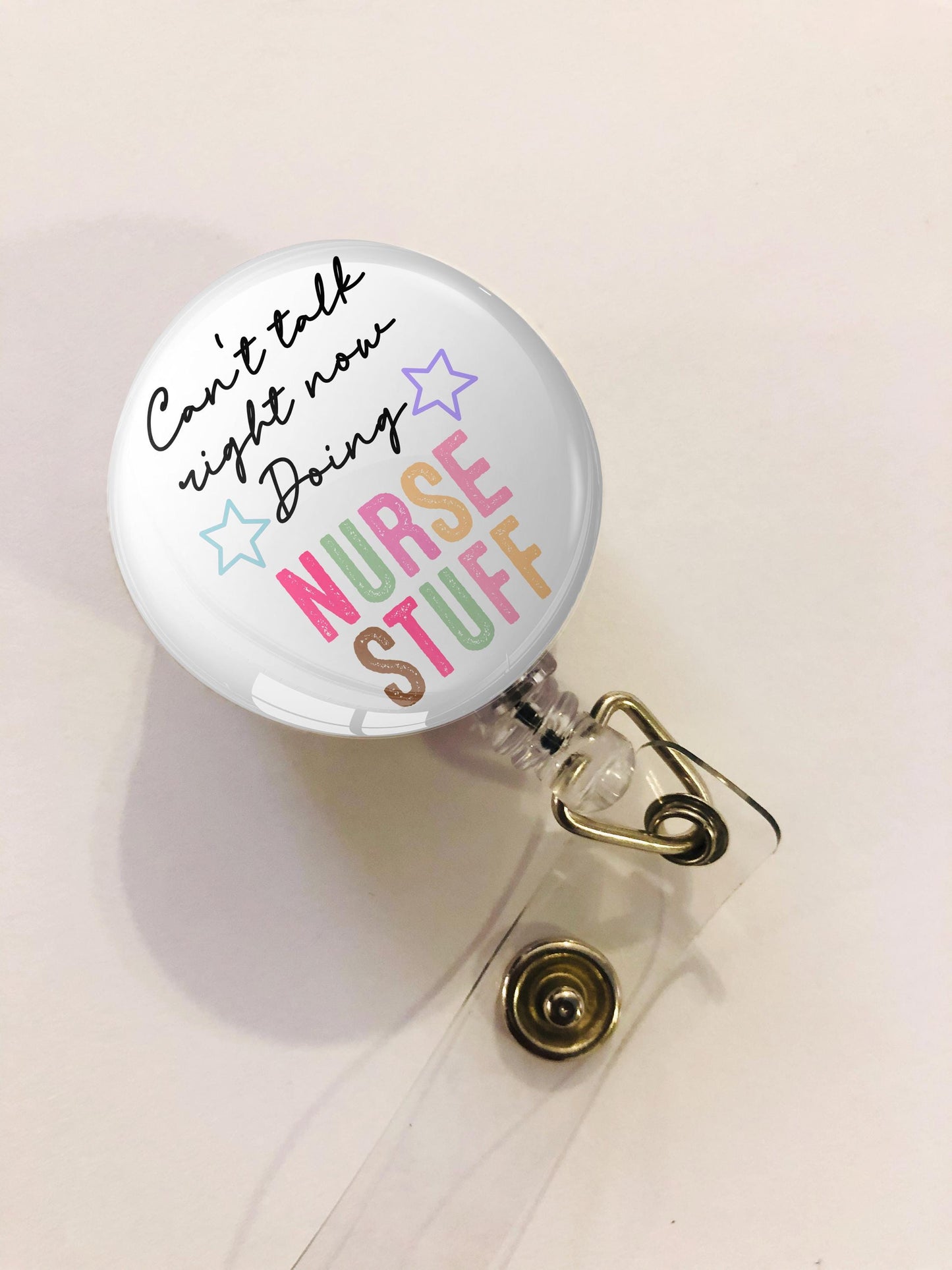 Can't Talk Doing Nurse Stuff Badge Reel - Nurse Badge Reel - ID Retractable badge, ID Badge Reel - Nurse Gift