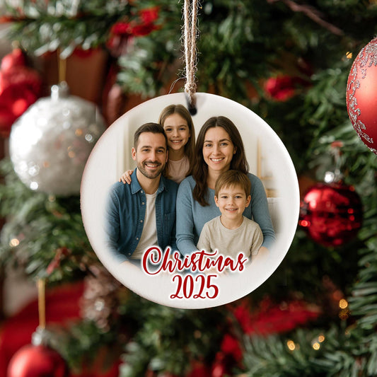 Personalized Family Christmas Ornament, Custom Family Ornament, Ceramic Ornament, Christmas Gift