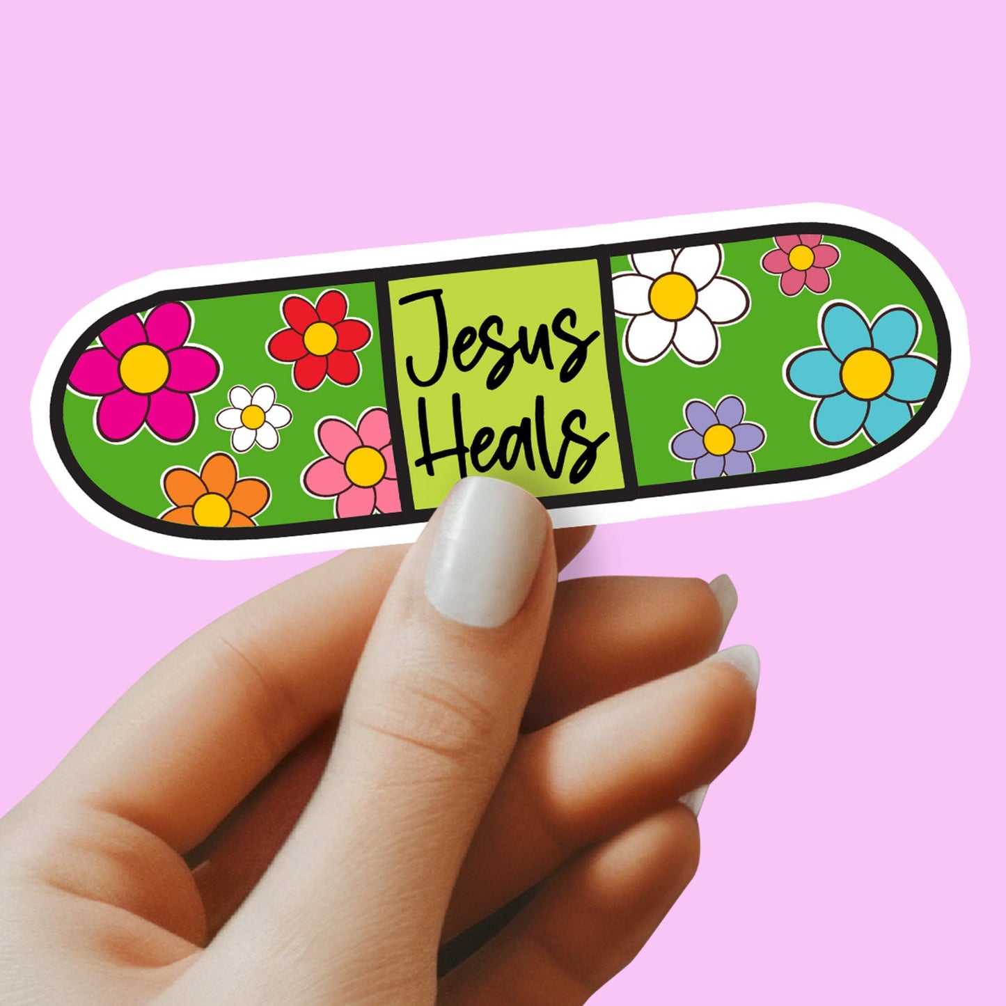 Jesus Heals Sticker - Religious Sticker - Christian Sticker - Bible Sticker