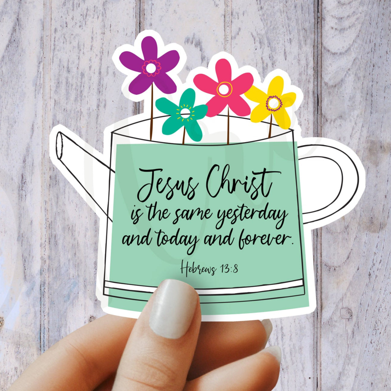 Hebrews 13:8 Sticker - Religious Sticker - Christian Sticker - Bible Sticker