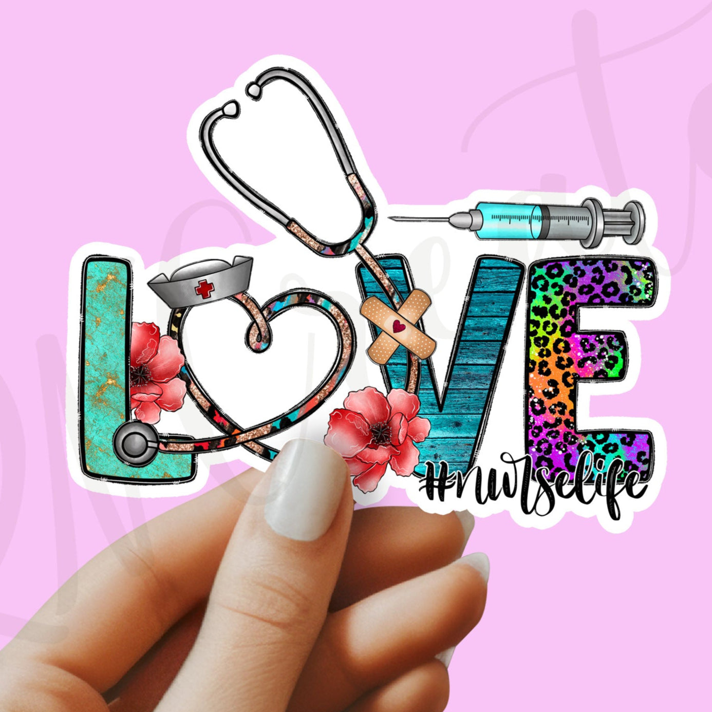 Love Nurse Life Sticker - Nurse Sticker - RN Sticker - Nurse Gift - Decorative Sticker - Sticker