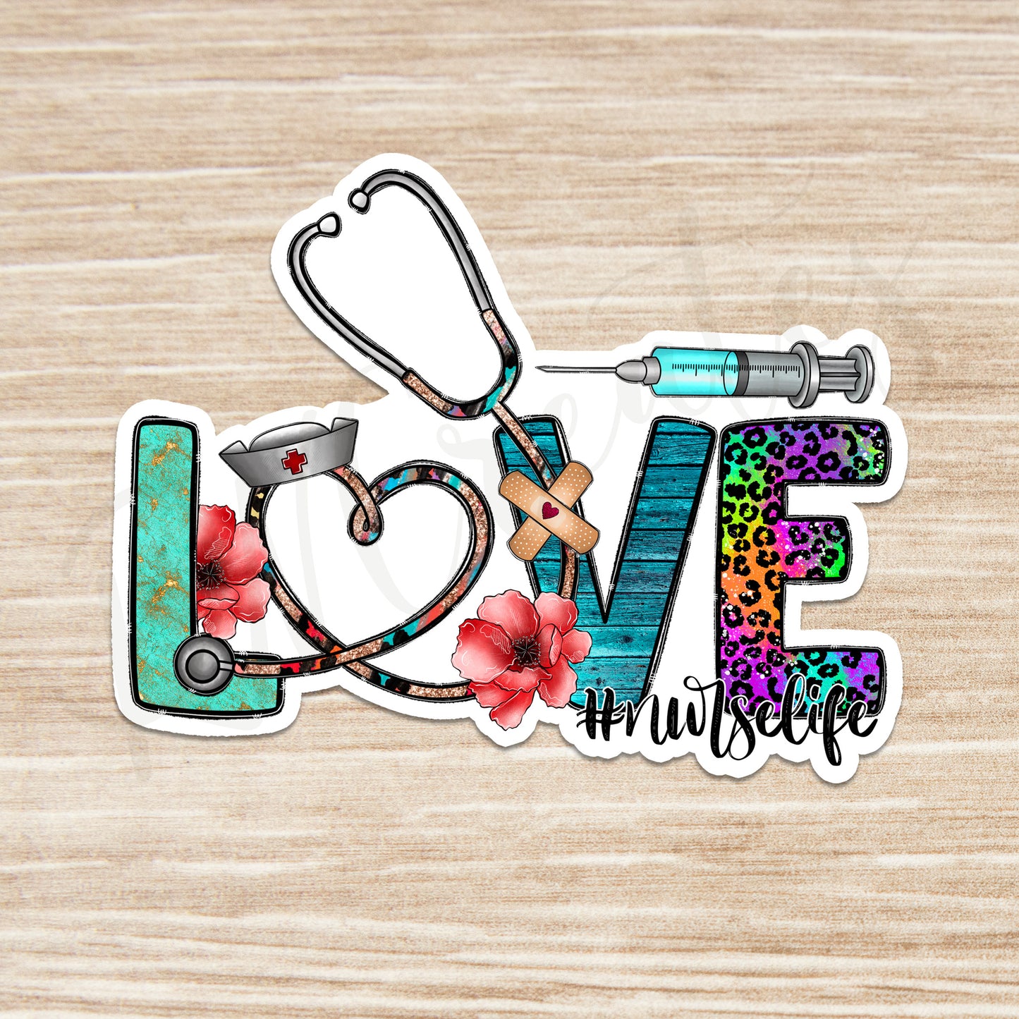 Love Nurse Life Sticker - Nurse Sticker - RN Sticker - Nurse Gift - Decorative Sticker - Sticker