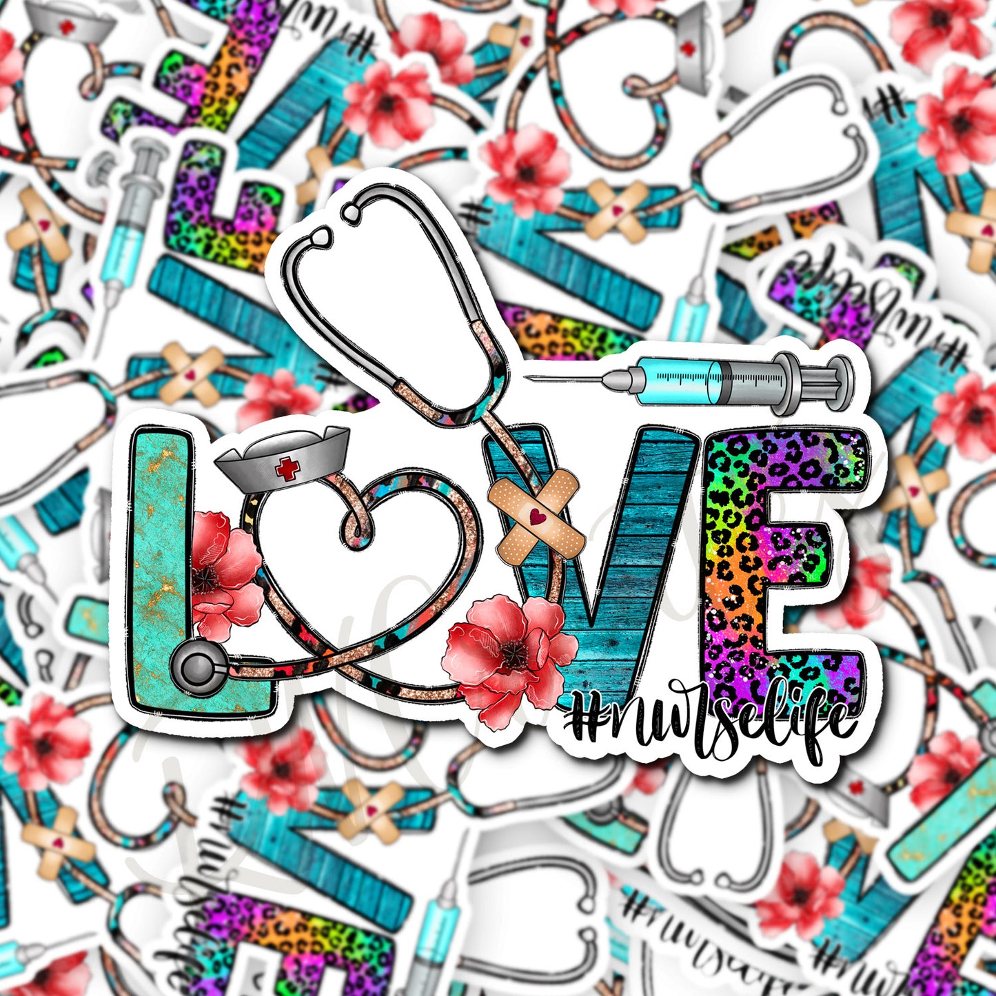 Love Nurse Life Sticker - Nurse Sticker - RN Sticker - Nurse Gift - Decorative Sticker - Sticker