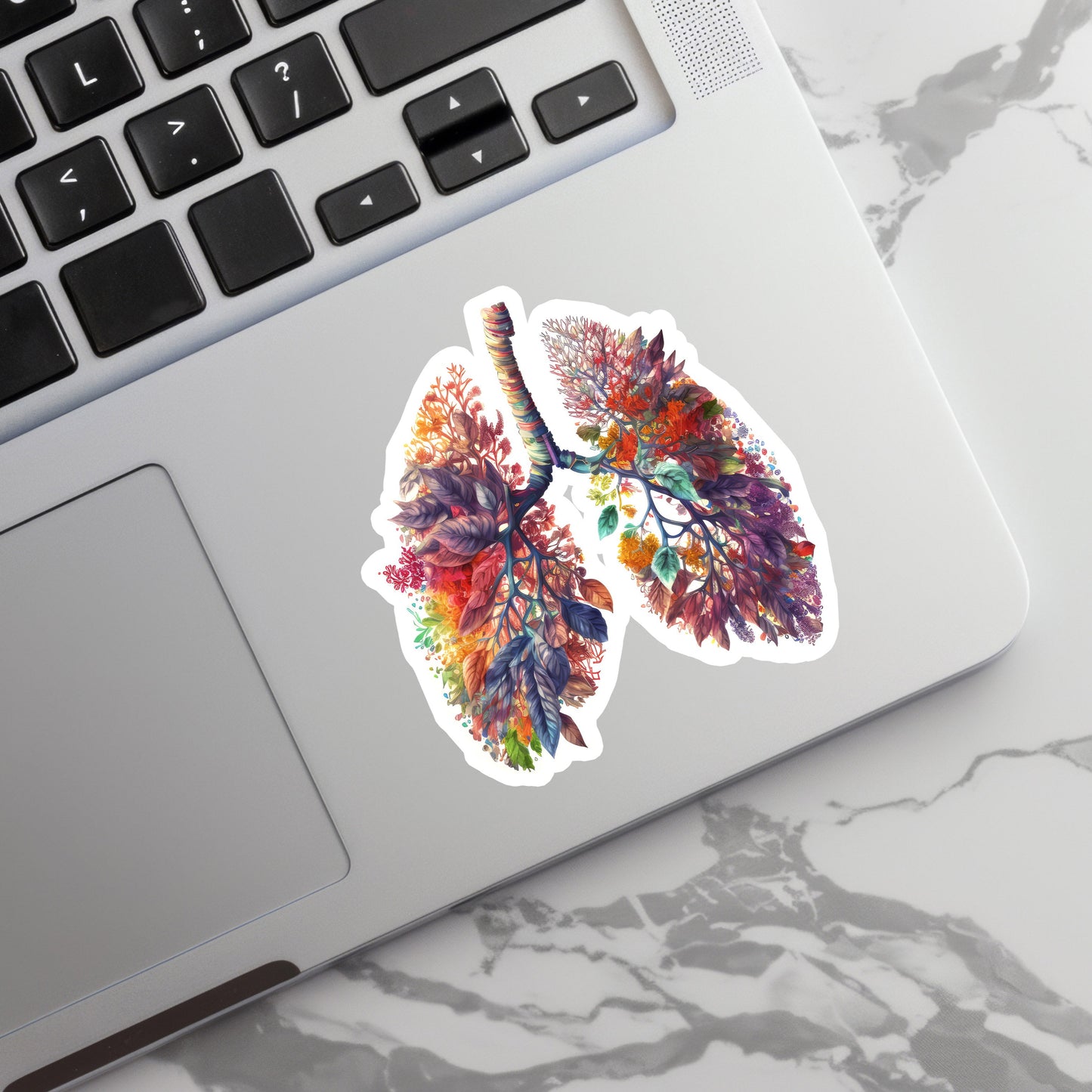 Lungs Sticker - Lungs with Flower Sticker - Anatomy Sticker -  Medical Sticker - Medical Gift - Decorative Sticker - Sticker