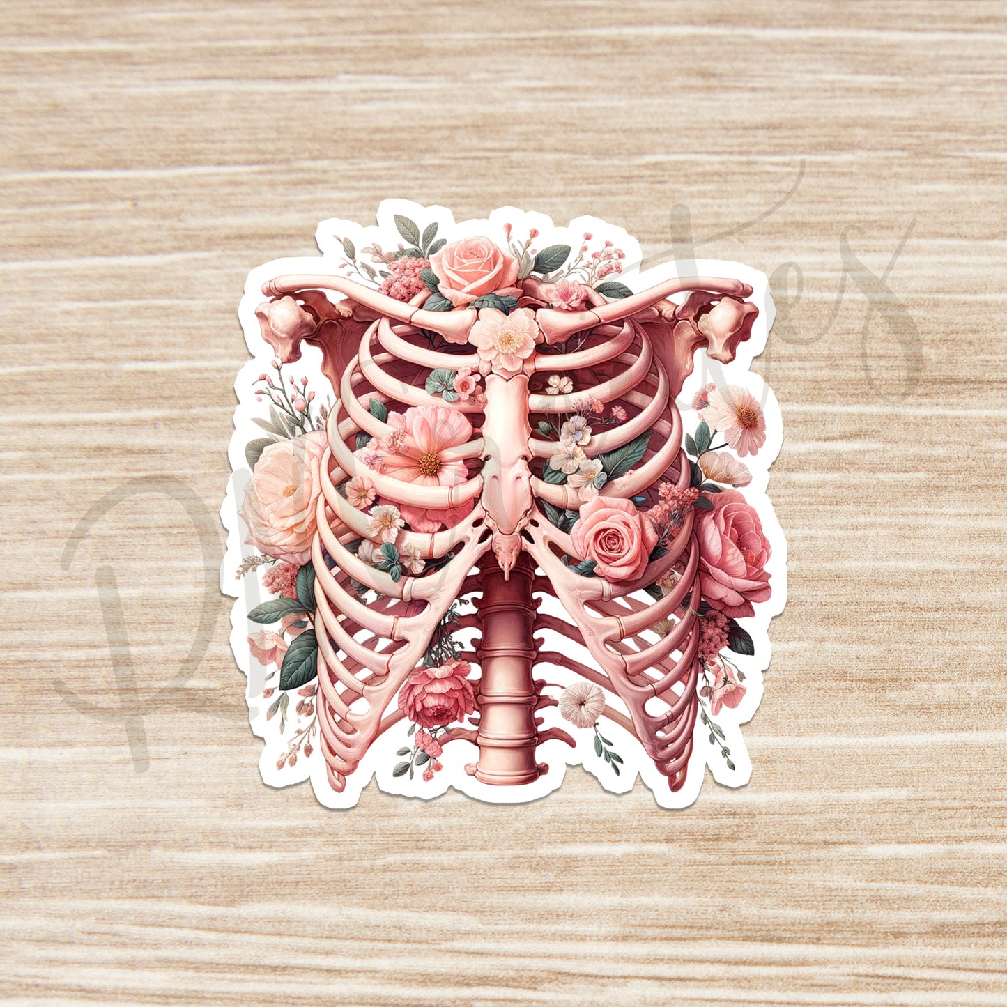 Lungs Sticker - Lungs with Flower Sticker - Anatomy Sticker -  Medical Sticker - Medical Gift - Decorative Sticker - Sticker