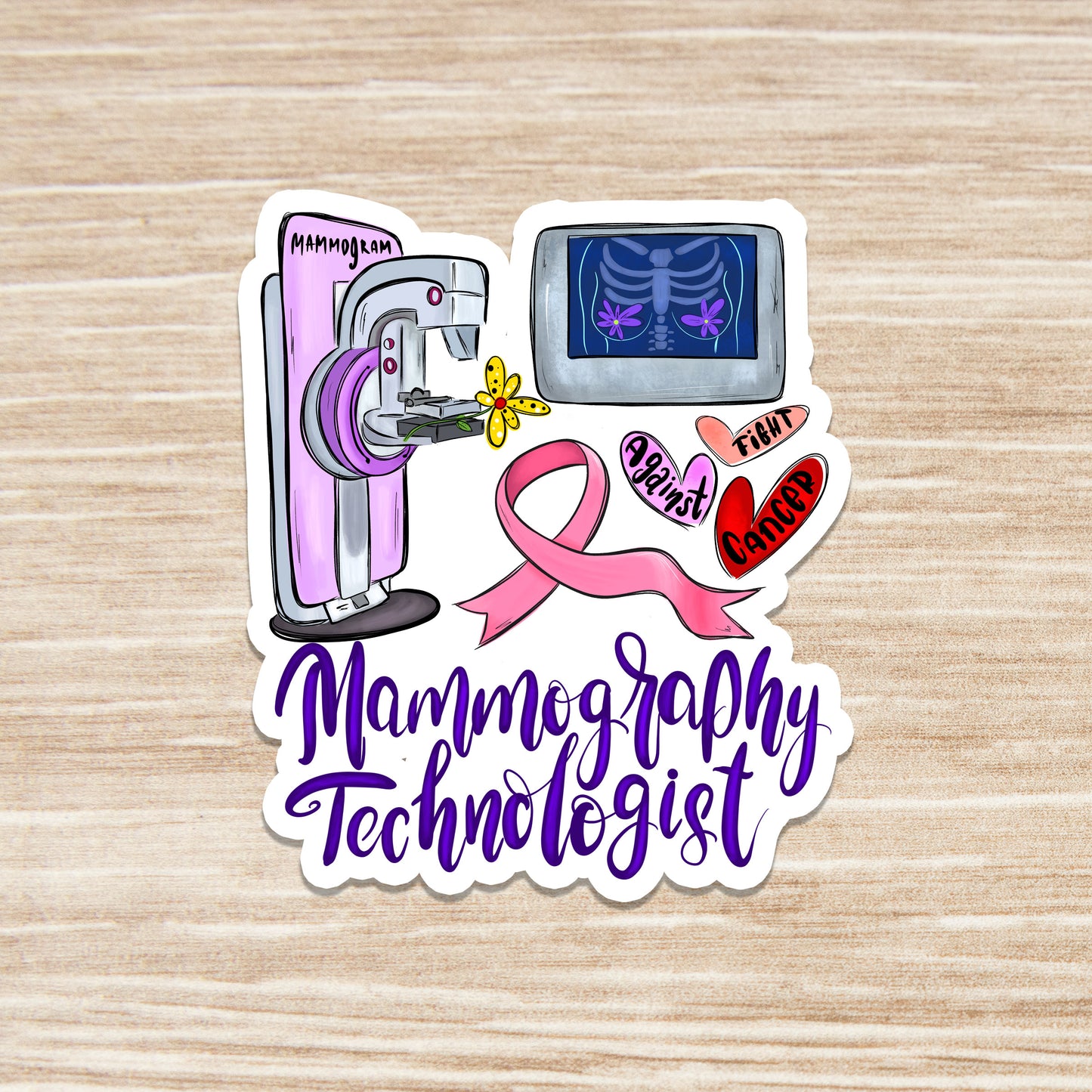 Mammo Tech Sticker - Radiologist Sticker - Decorative Sticker - Sticker