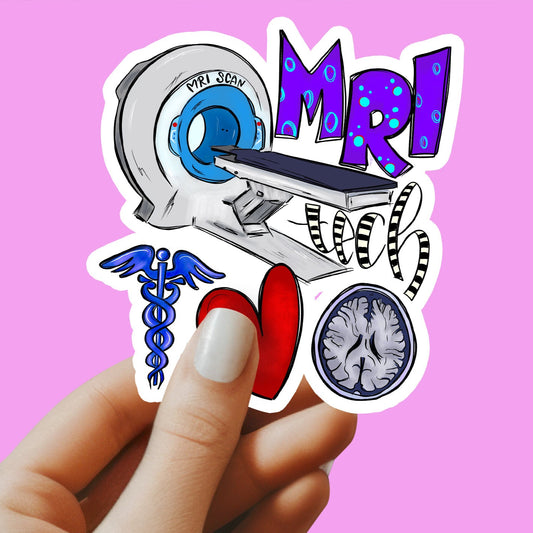 MRI Tech Sticker - Radiologist Sticker - Decorative Sticker - Sticker