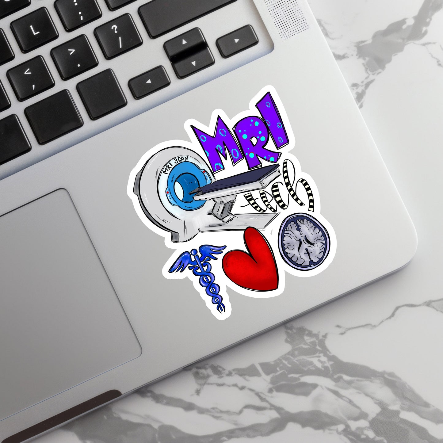 MRI Tech Sticker - Radiologist Sticker - Decorative Sticker - Sticker