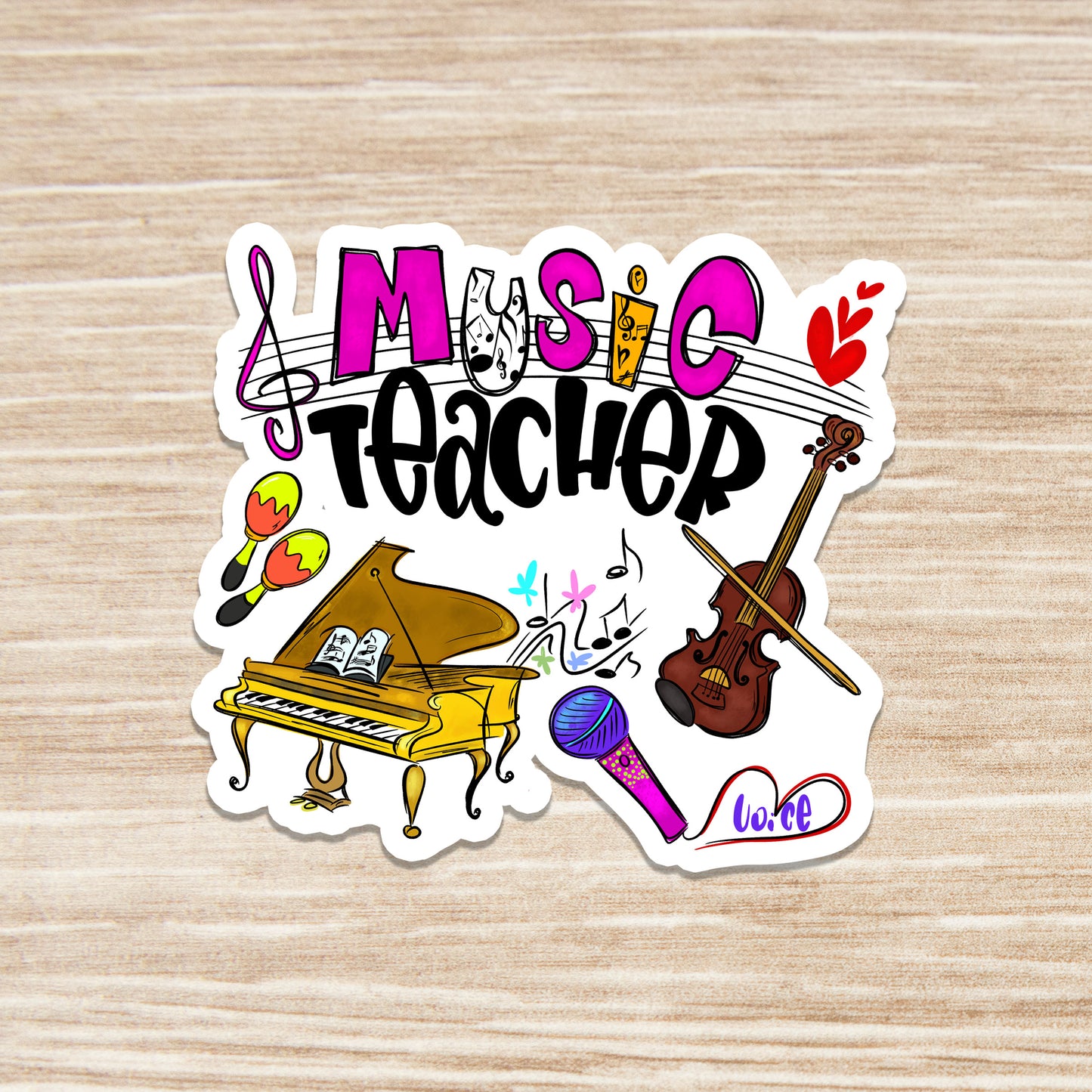 Music Teacher Sticker - Teacher Sticker - Teacher Gift - Decorative Sticker - Sticker